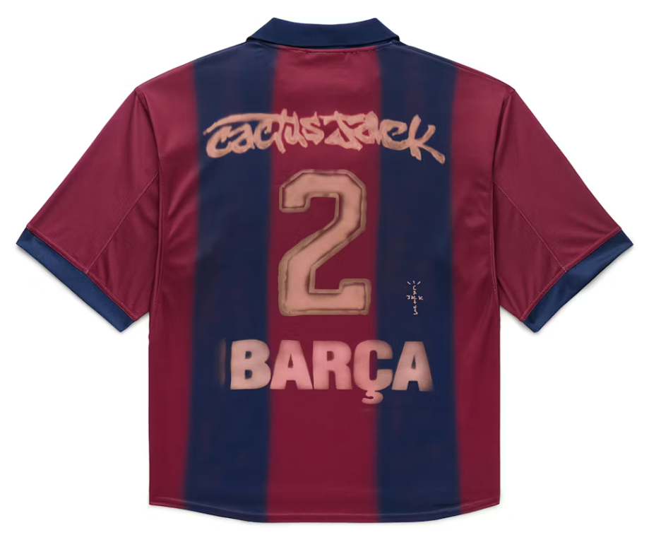 Size S Travis Scott x Nike x FC Barcelona 2000/01 Home Skeleton Jersey "Multicolor" Brand New
