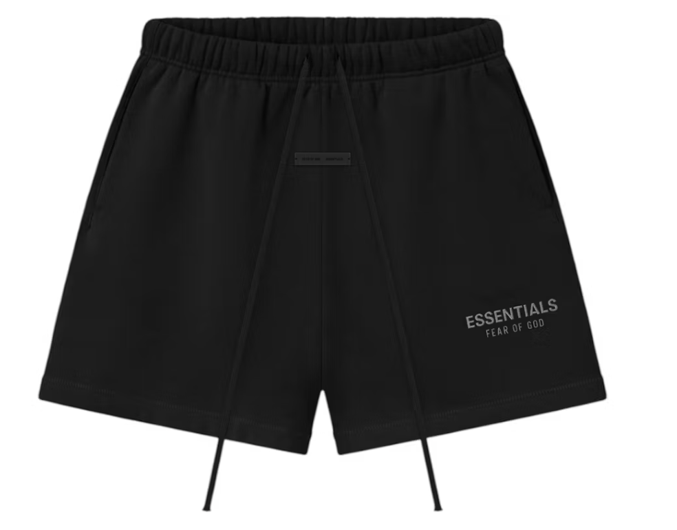 Size XL Fear of God Essentials Classic Fleece Sweatshort "Jet Black" Brand New