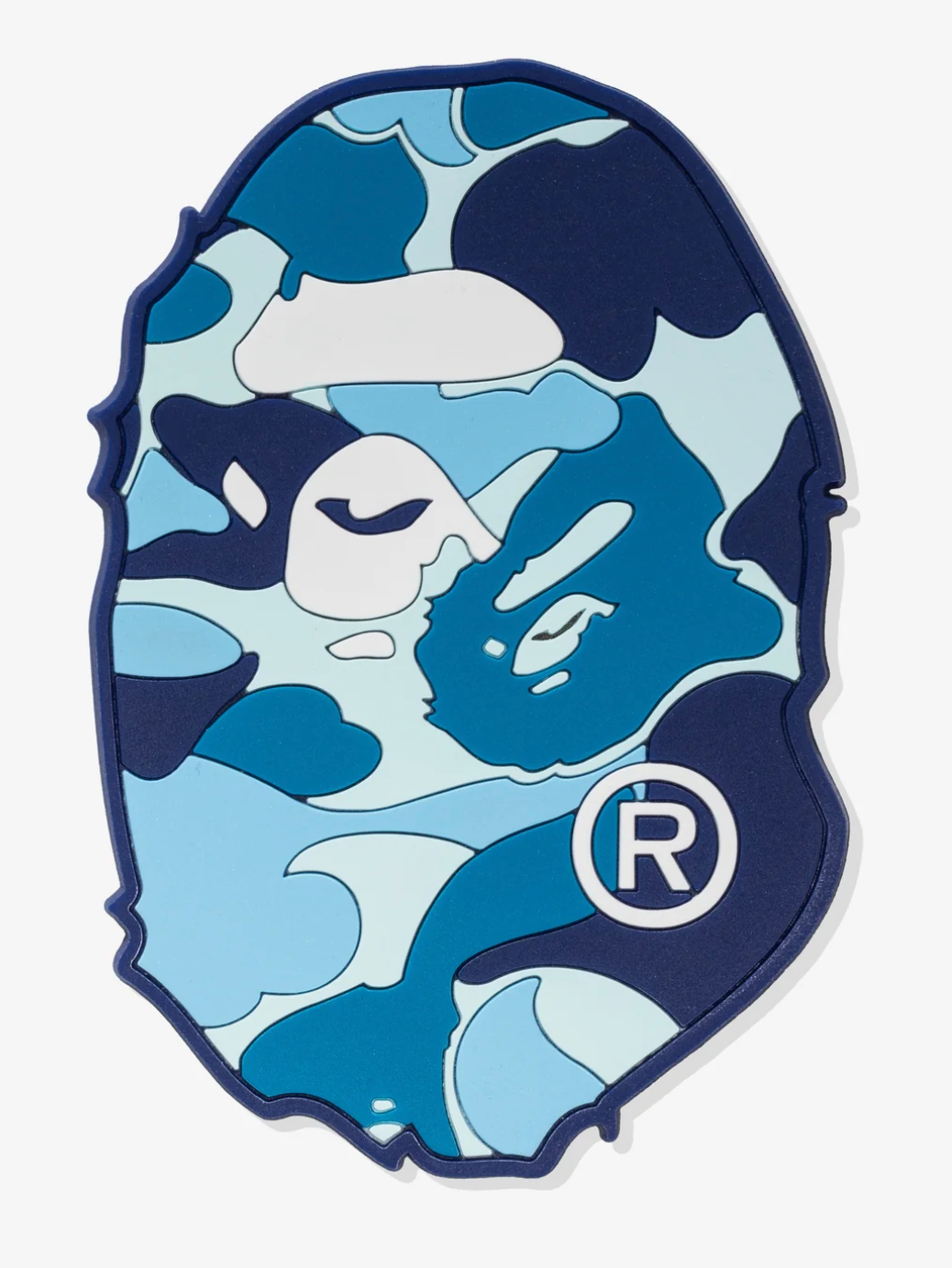 BAPE ABC Ape Head Rubber Coaster "Blue Camo" Brand New