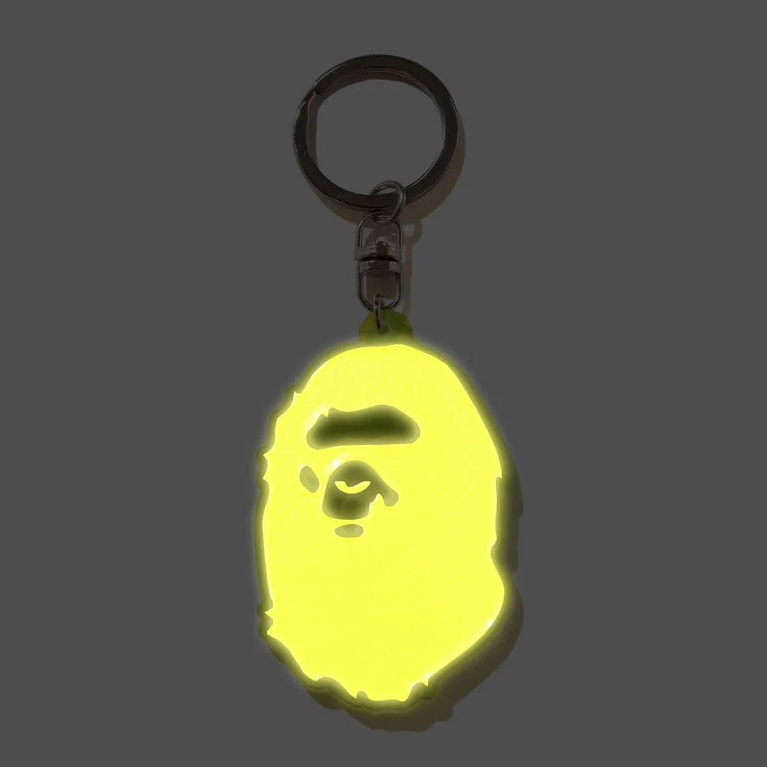 BAPE Head Reflective Keychain "Yellow" Brand New