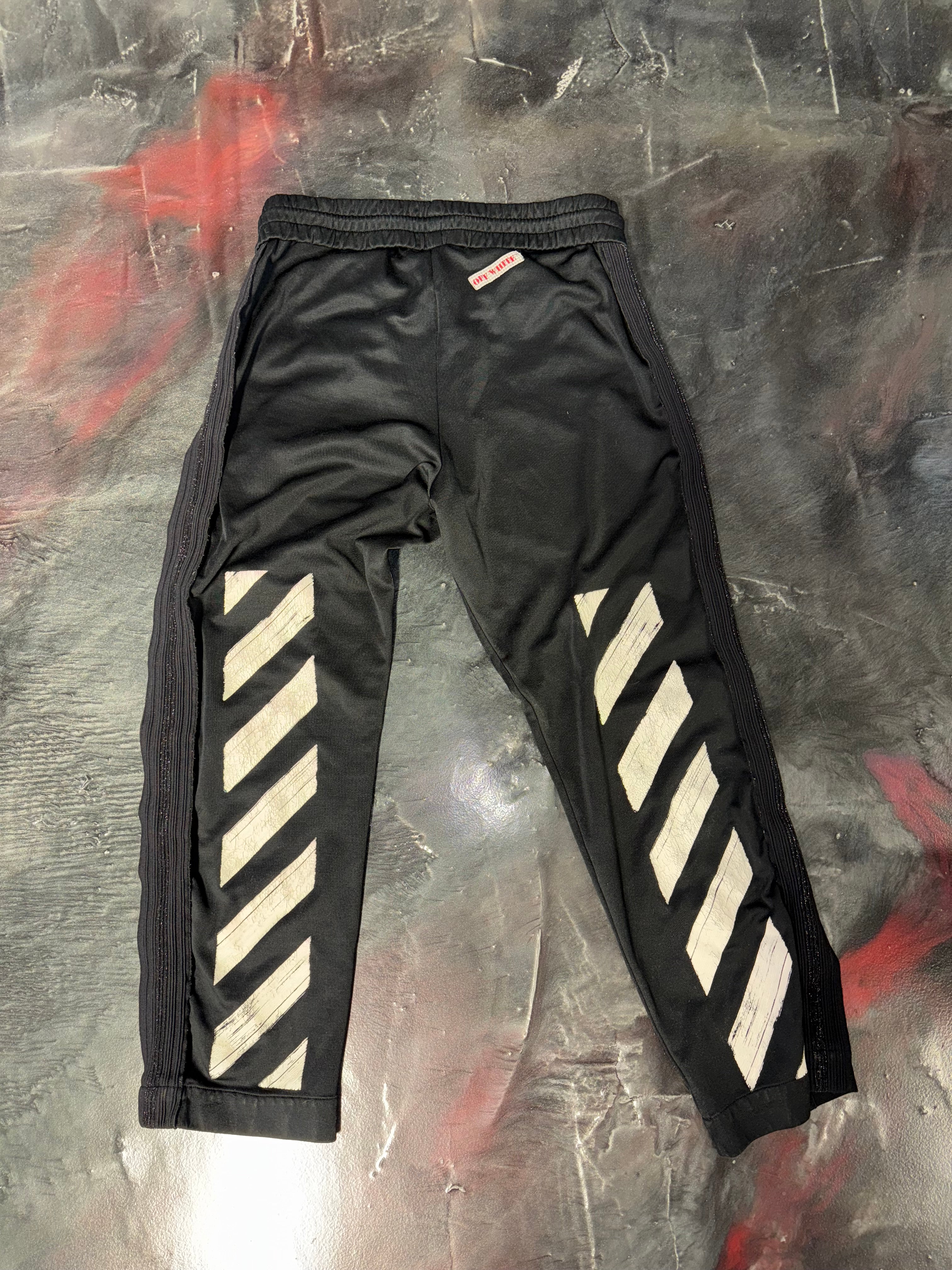 Size L Off White Leg Logo Sweatpants “Black”