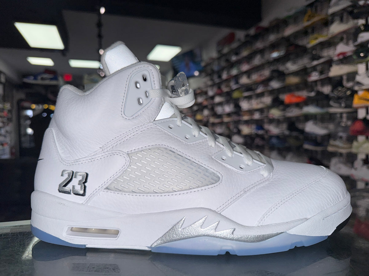 Size 13 Air Jordan 5 "White Metallic" Brand New