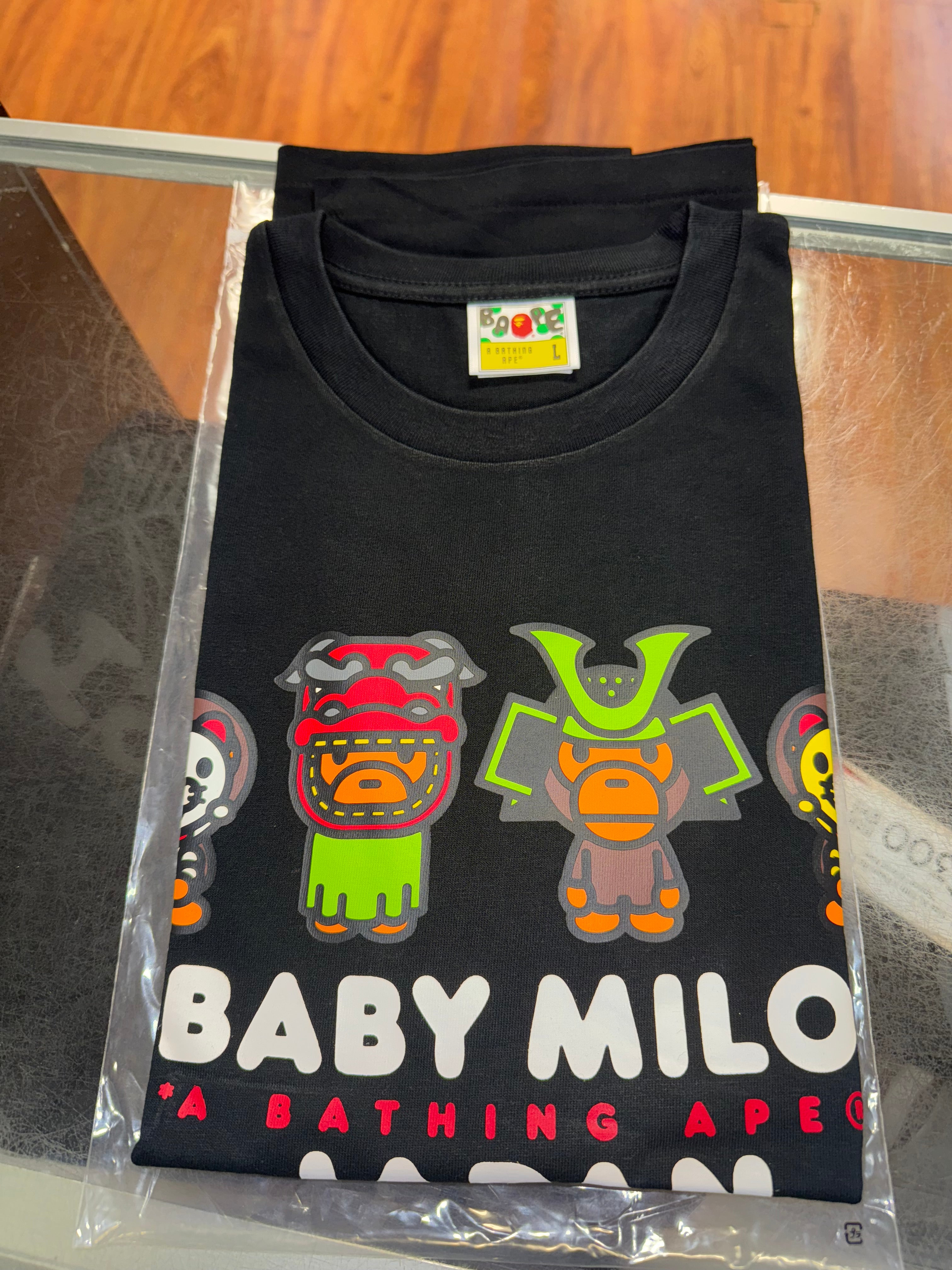 Size M Bape Japan Baby Milo Tee "Black" Brand New