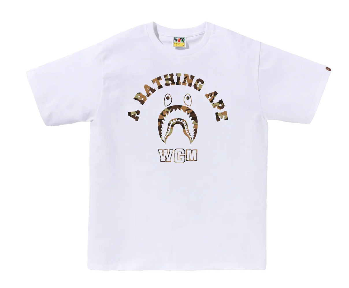 Size S Bape Think World Gone Mad Tee "White Desert Camo" Brand New