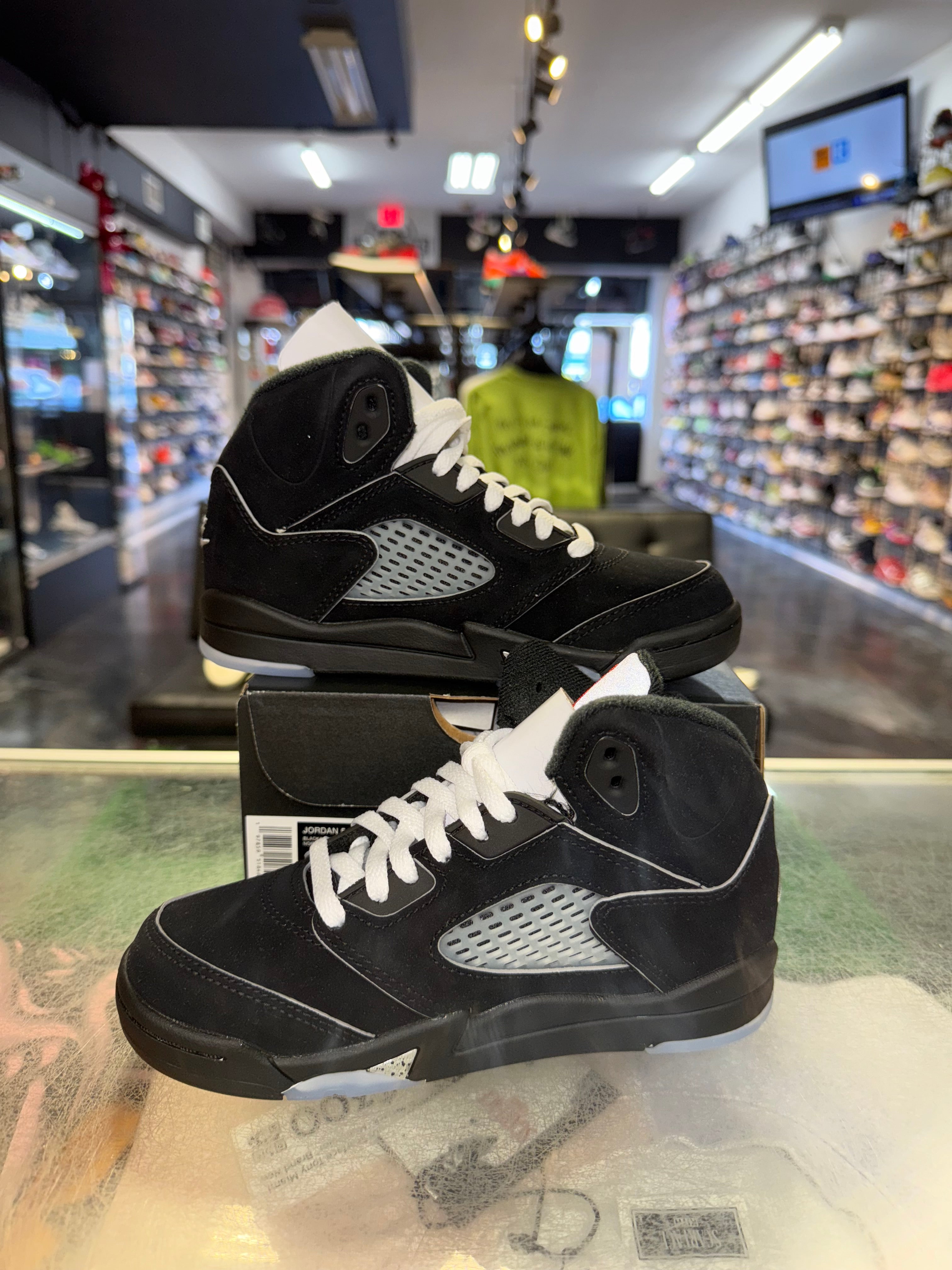Size 1Y Air Jordan 5 "Black Metallic Reimagined" (PS) Brand New