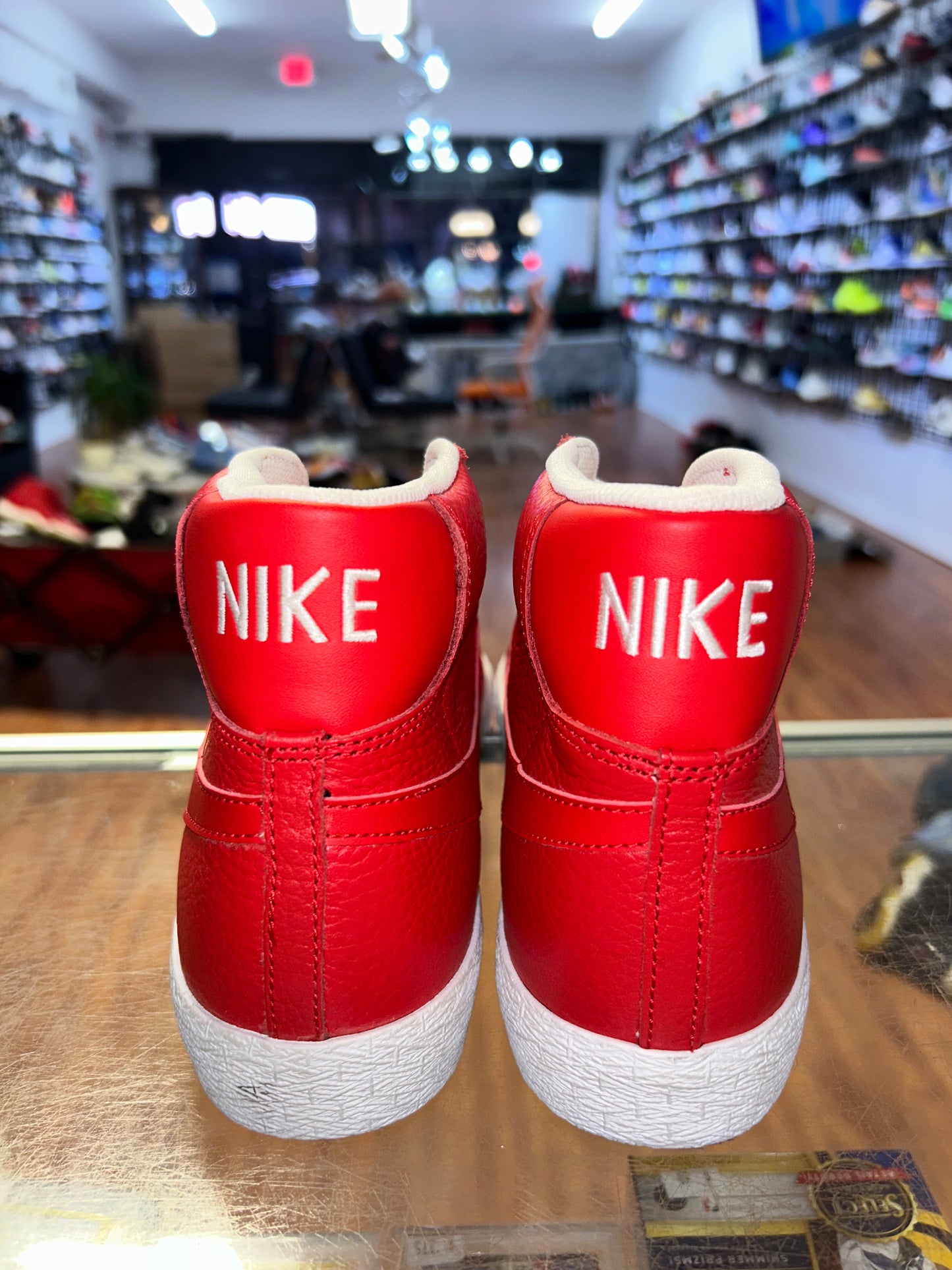 Size 9.5 Nike Blazer Mid “Red Leather” Brand New (MAMO)