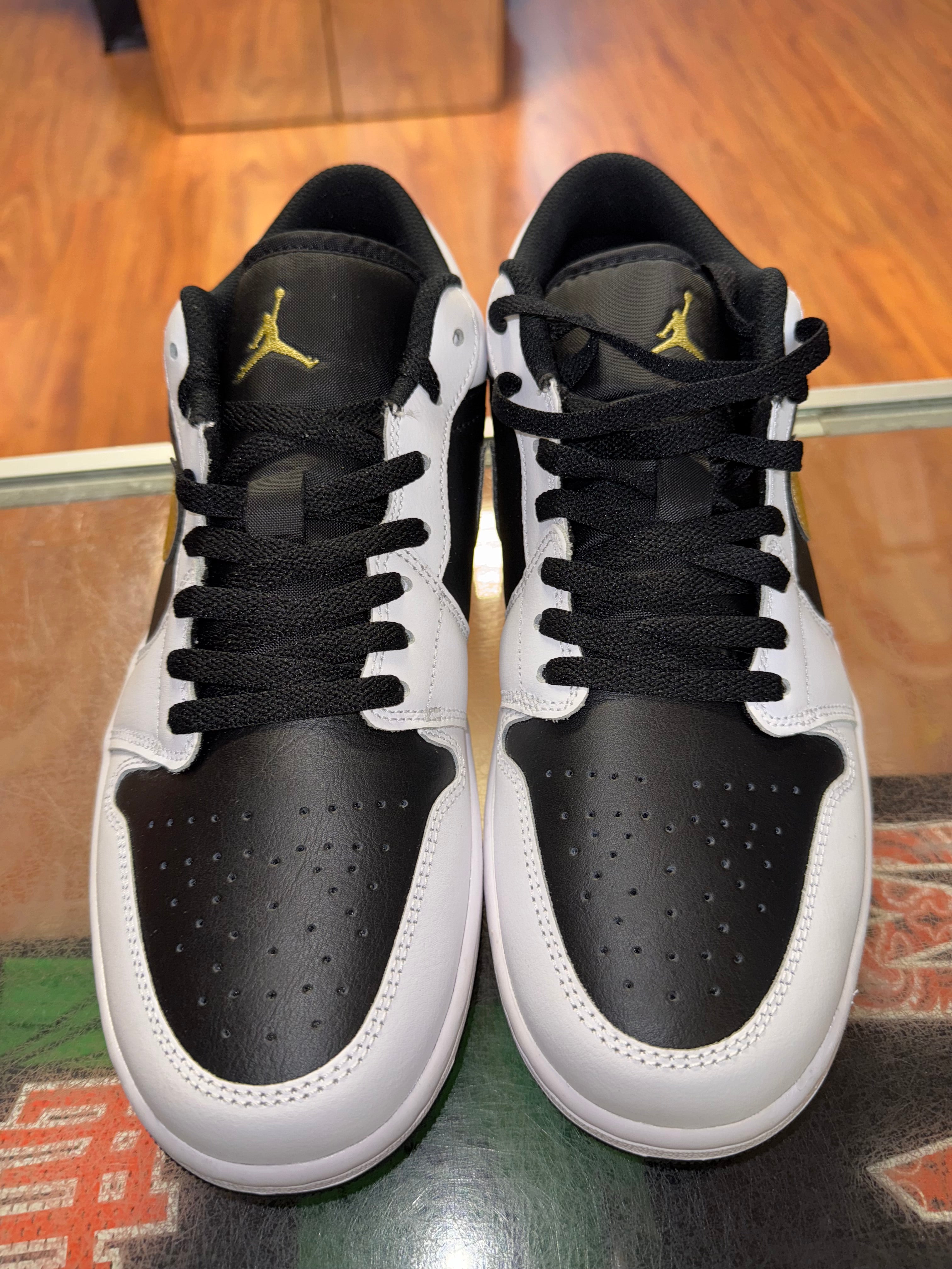 Size 10 Air Jordan 1 Low "White Metallic Gold" Brand New