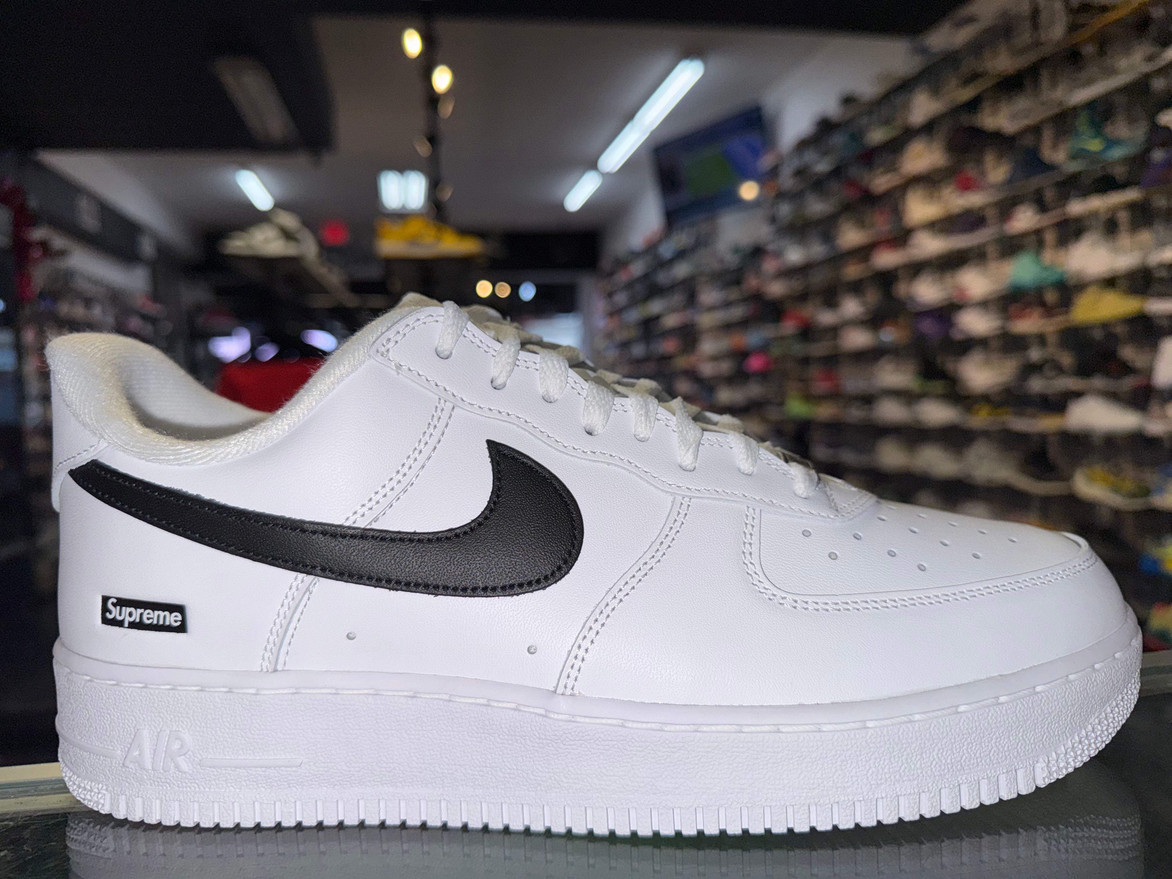 Size 11 Air Force 1 Supreme "White Black" Brand New