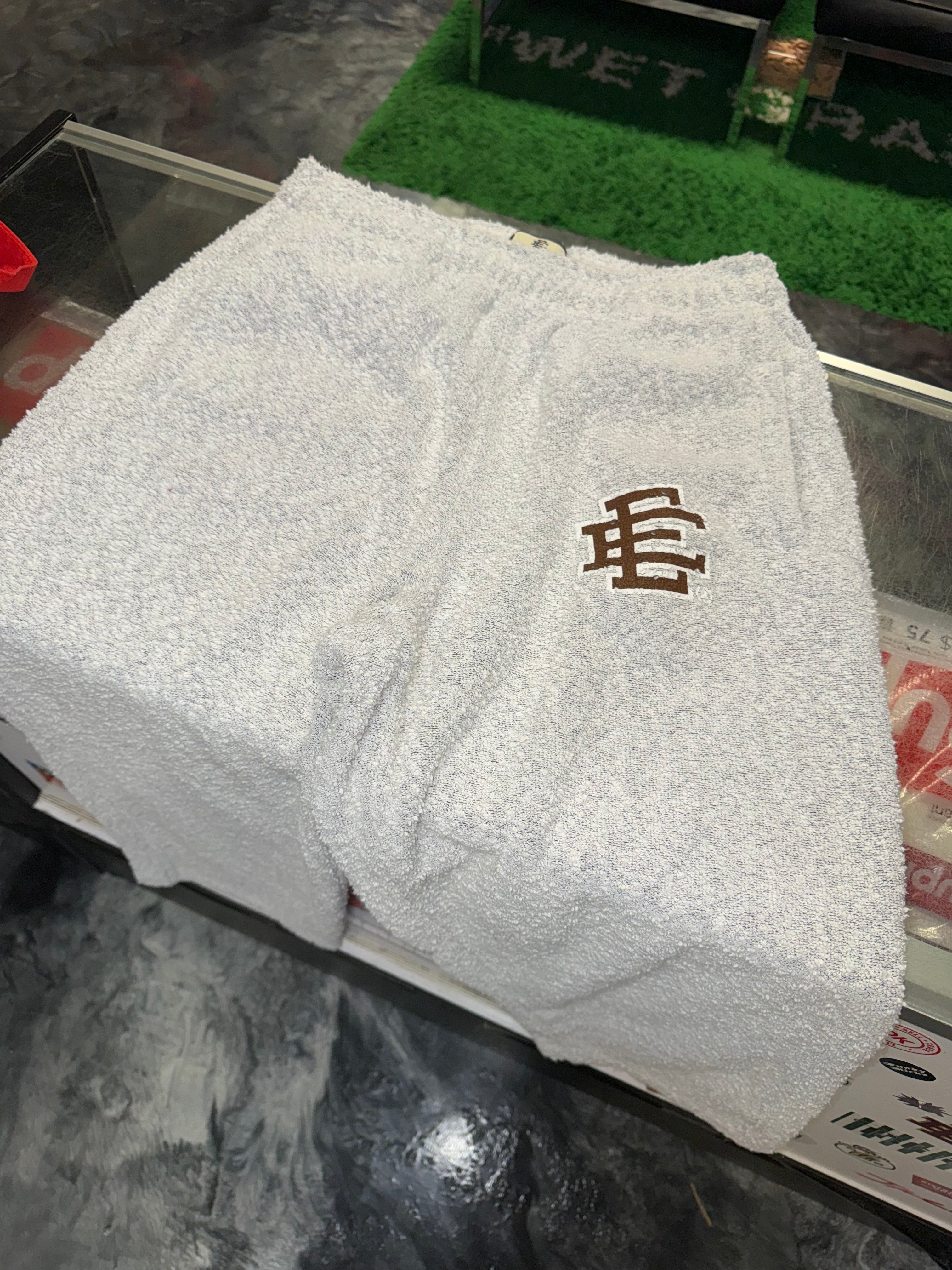 Size XXL Eric Emanuel Boucle Pants “White/Brown”