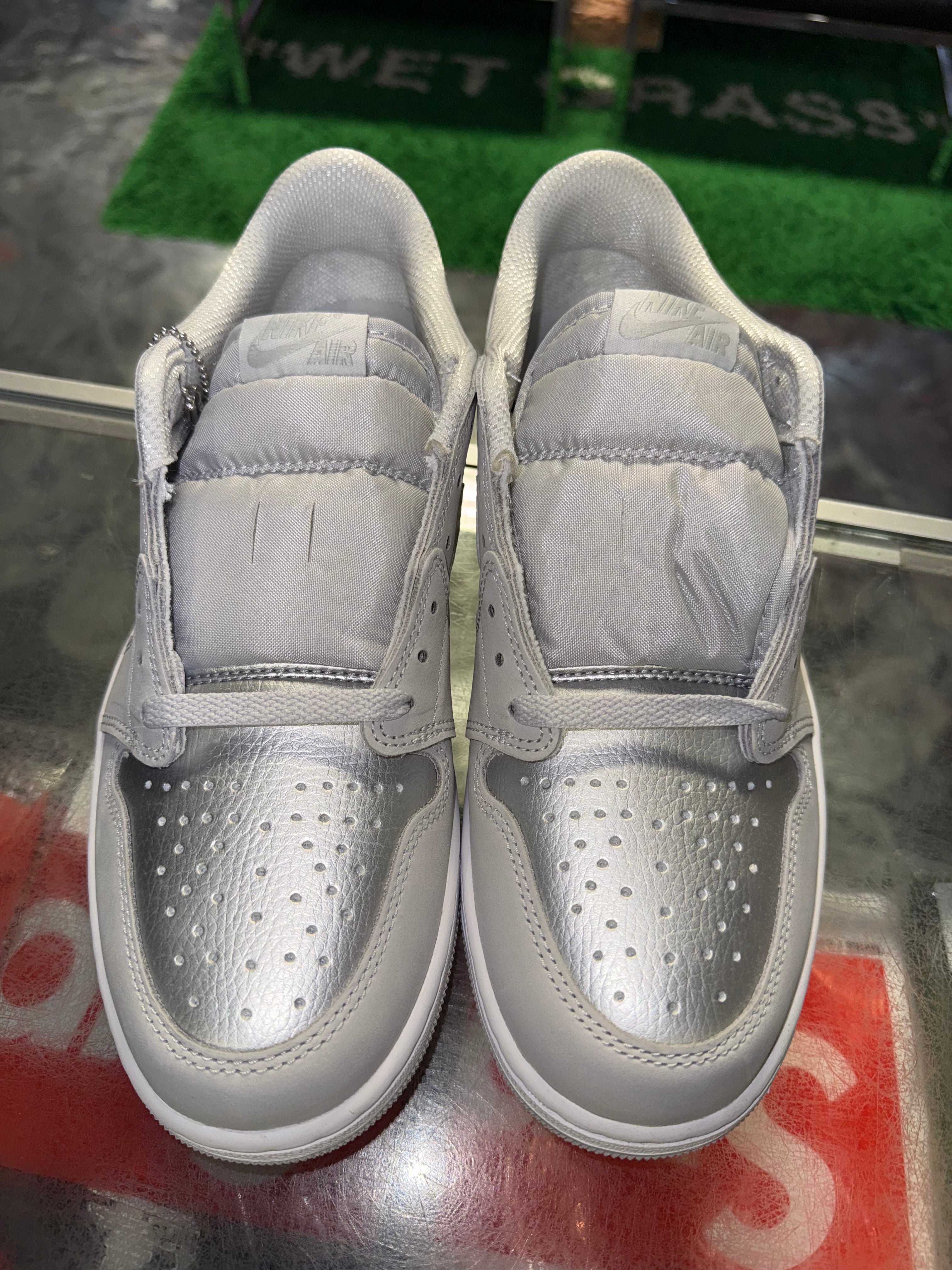 Size 10 Air Jordan 1 Low "Metallic Silver" Brand New