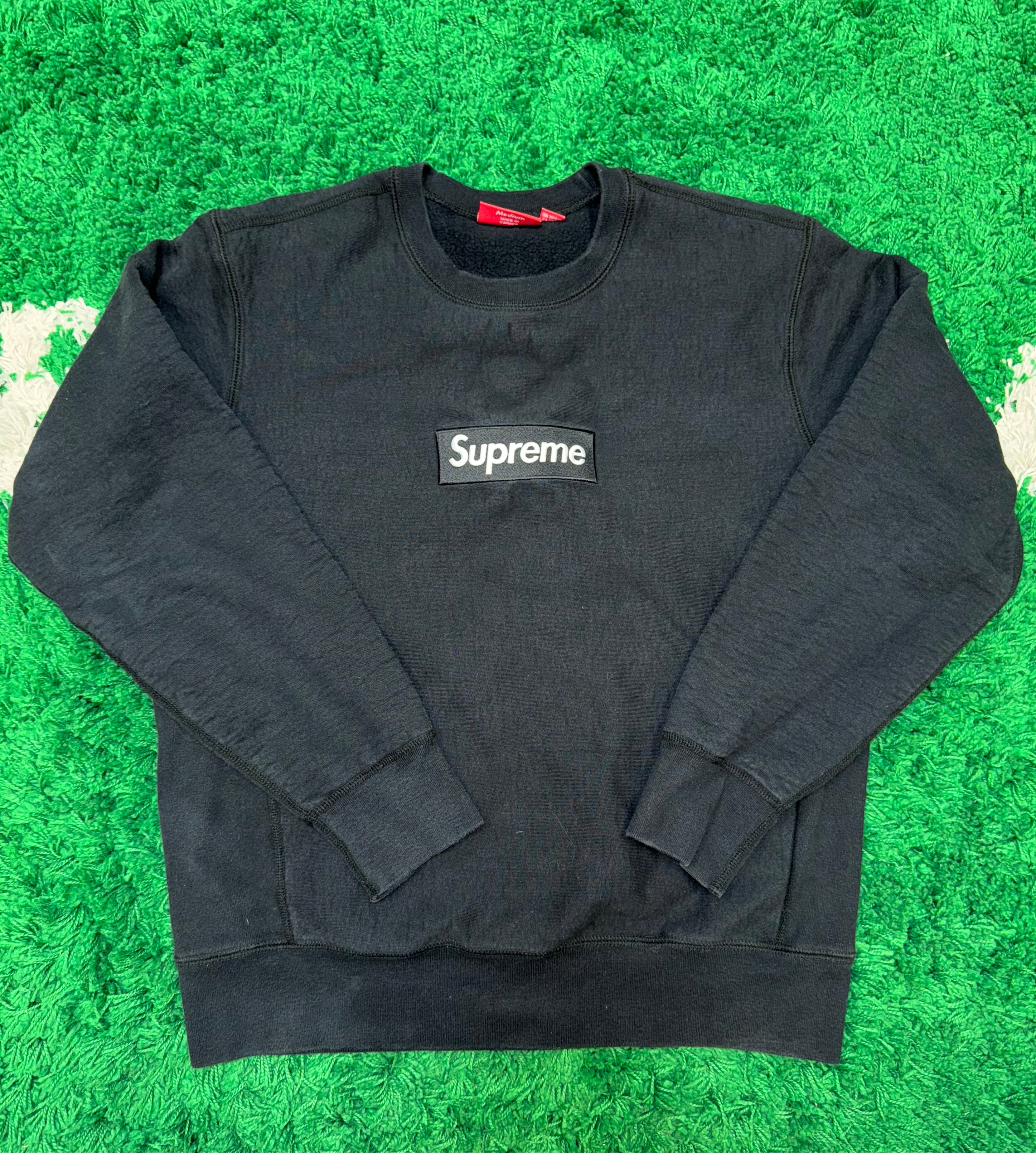 Size M Supreme Box Logo Crewneck “Black”