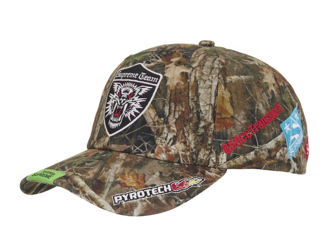 Size OS Supreme Racing Team 6 Panel Hat “Camo” Brand New