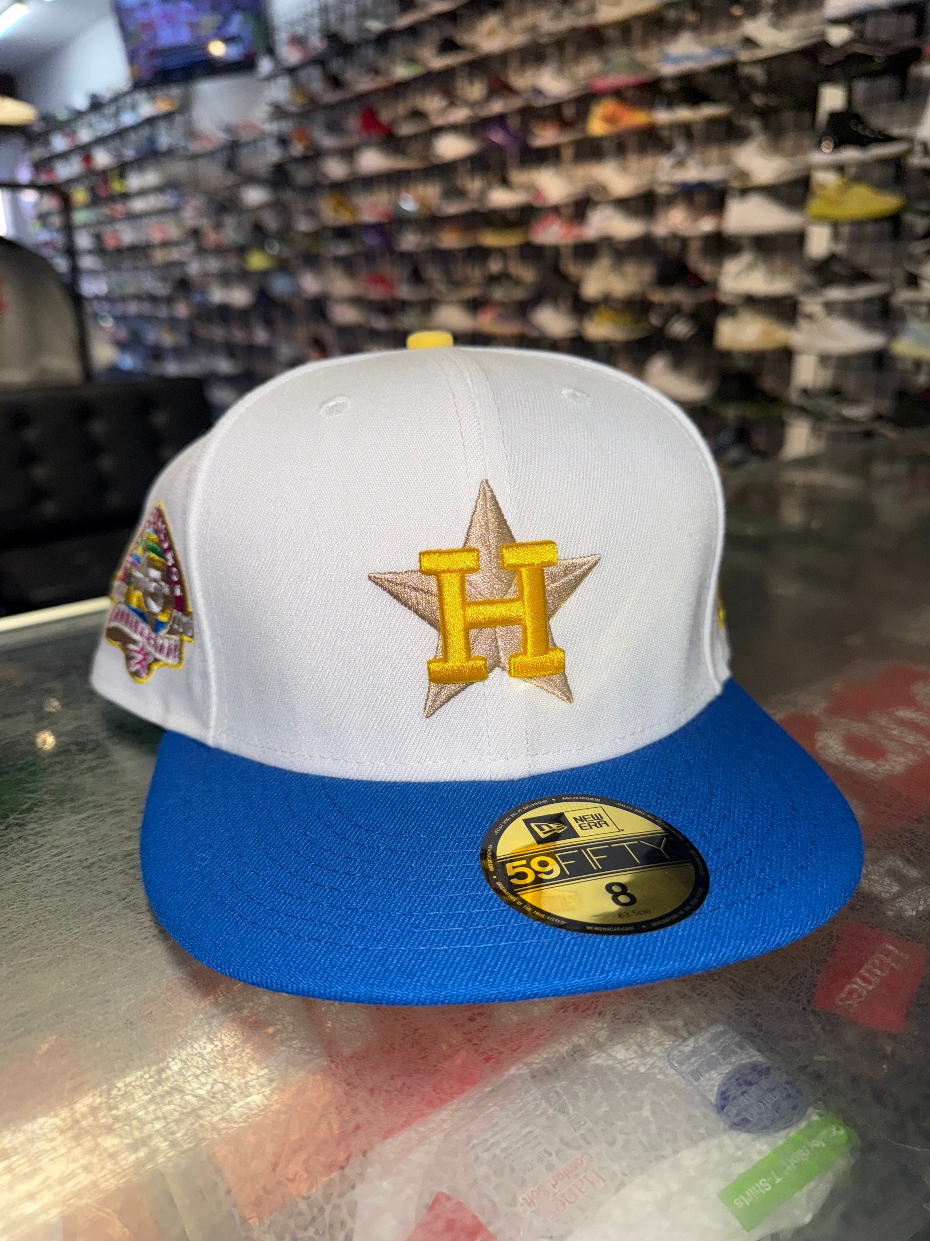 Size 8 New Era Fitted Hat “Astros White” Brand New