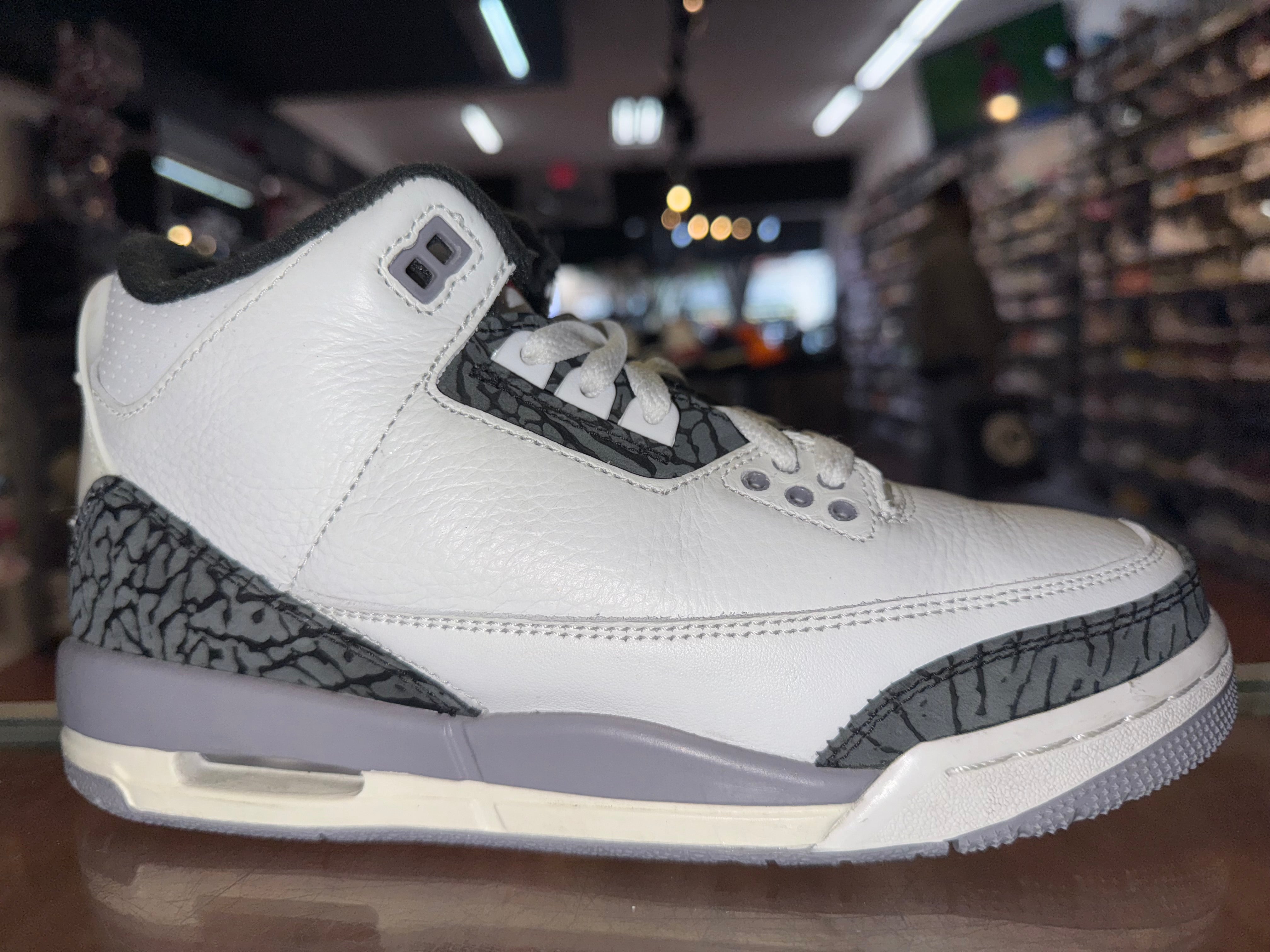 Size 6.5y Air Jordan 3 "Cement Grey"