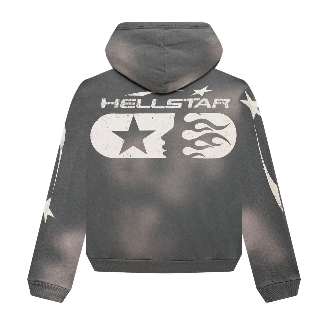 Size S (Fits M) Hellstar Studios Zip-Up Hoodie “Grey”