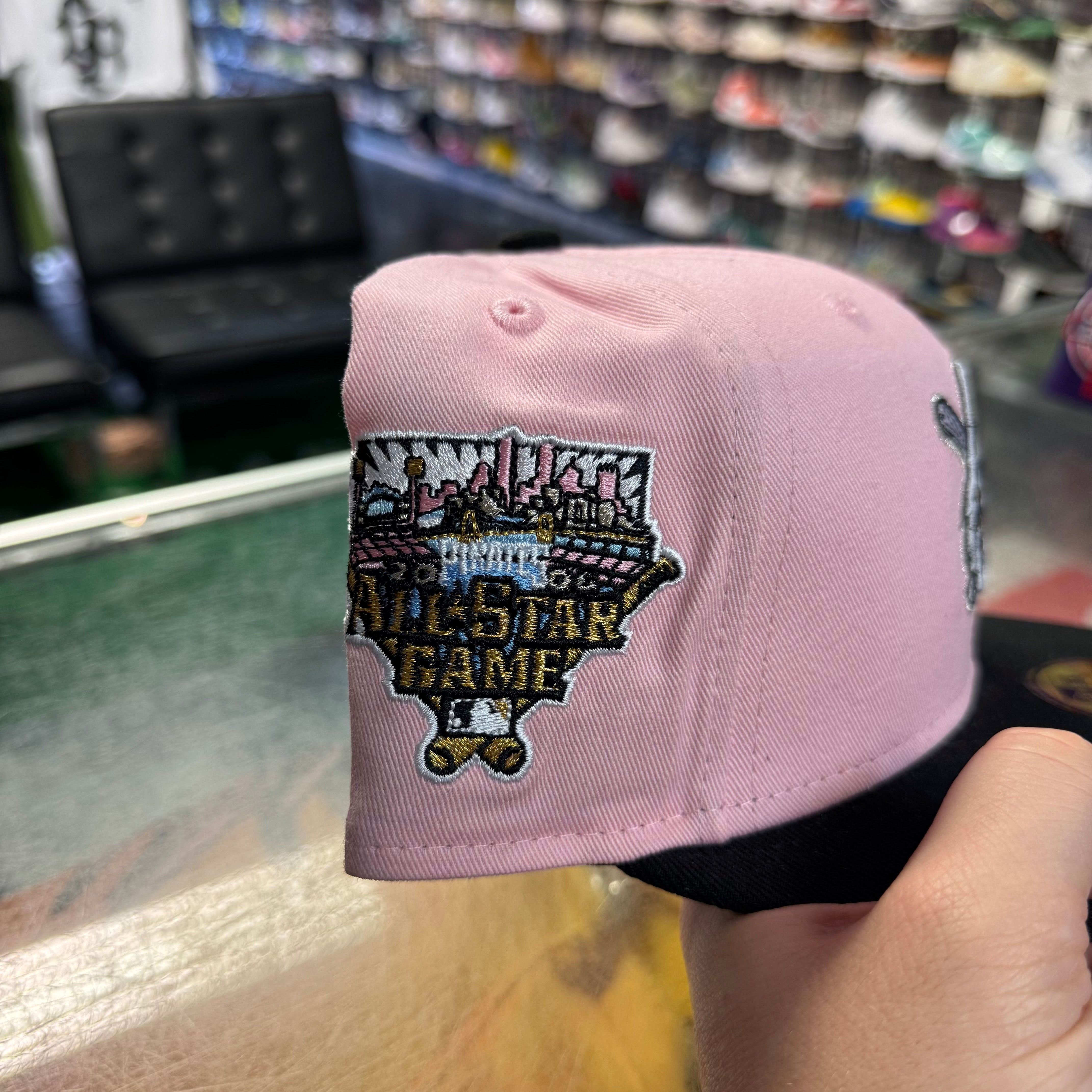 Size 7 5/8 Pittsburgh Pirates 2006 ASG Patch New Era Pink Fitted Hat Brand New