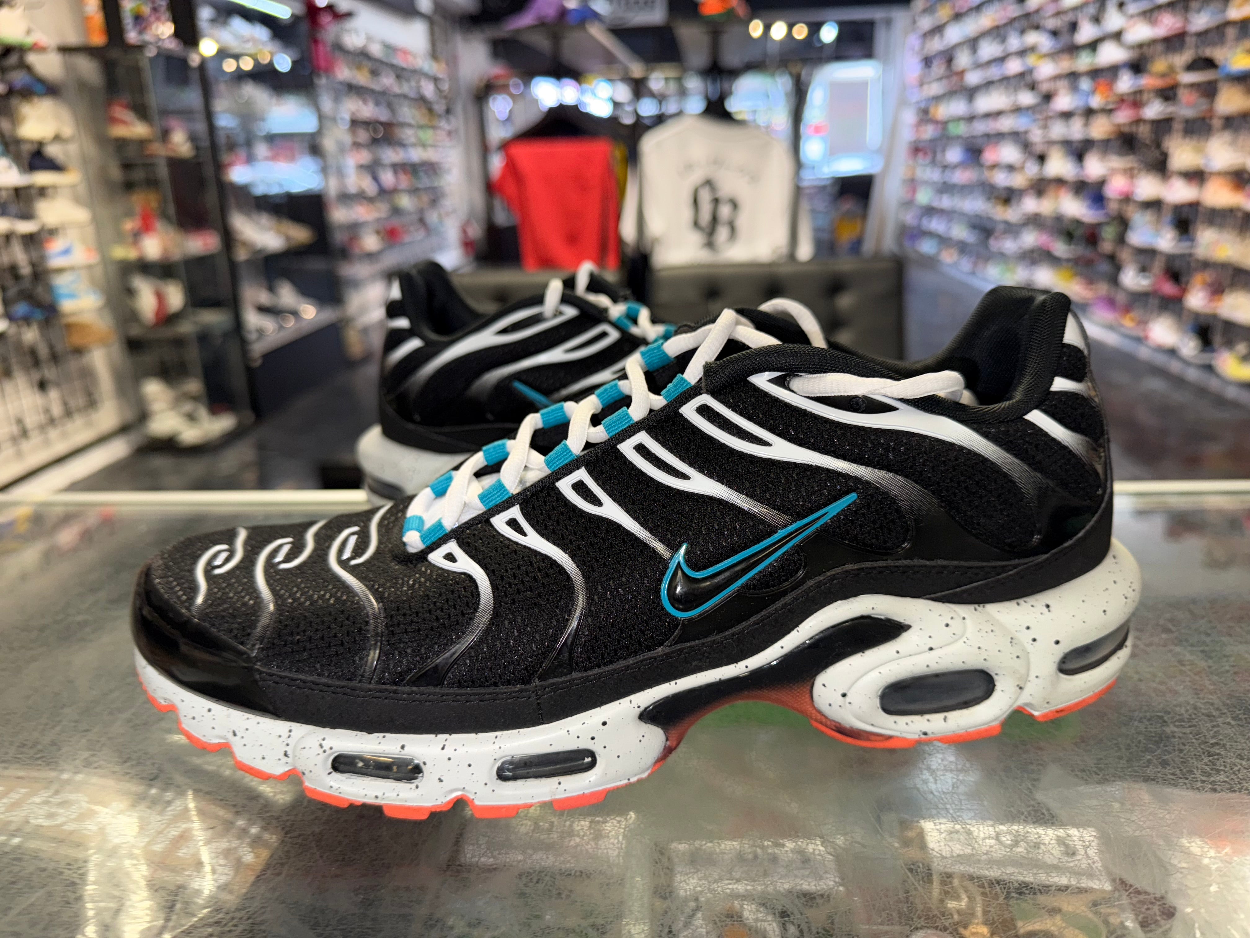Size 12 Air Max Plus "Black Teal Coral"