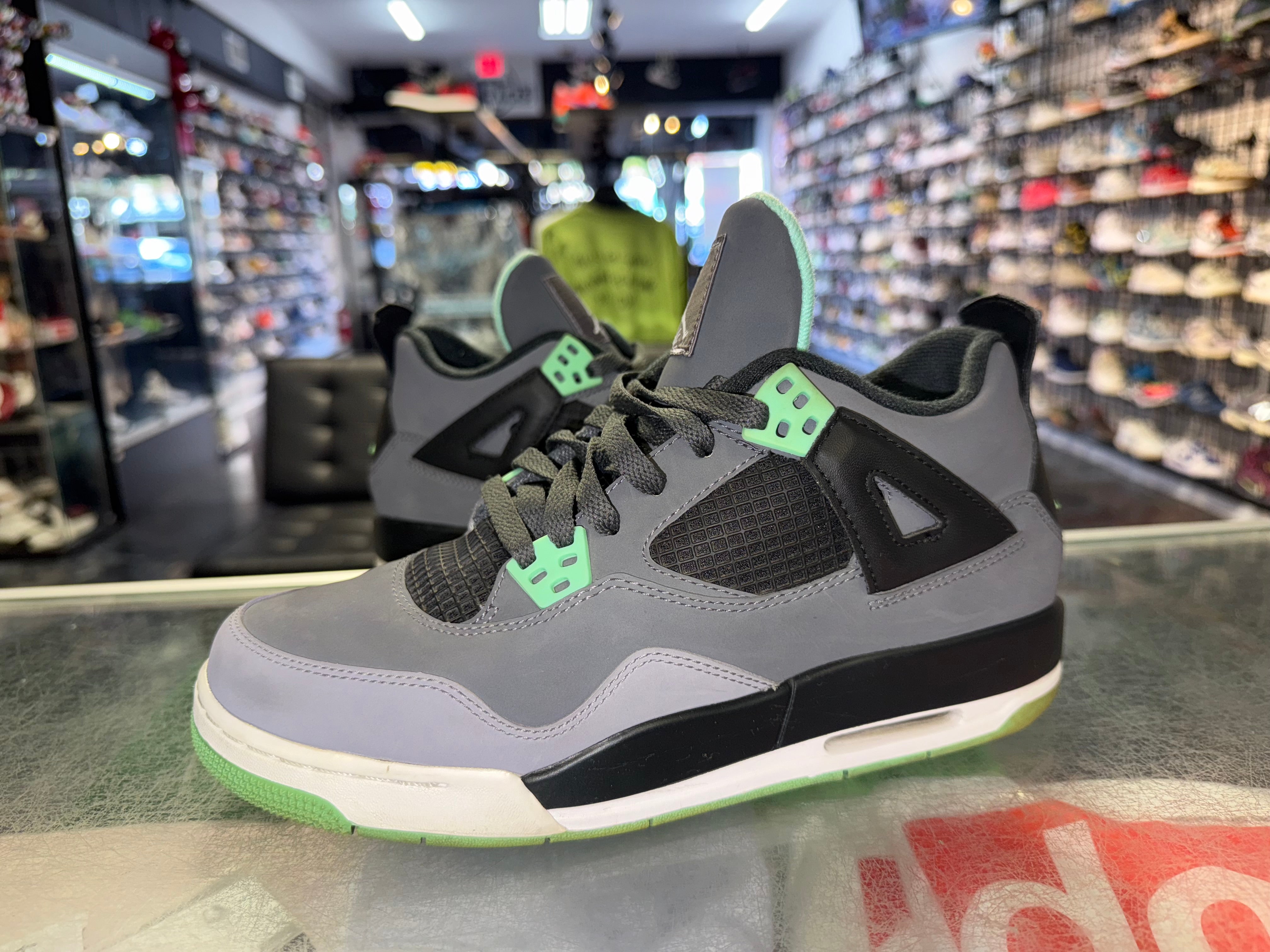 Size 7y Air Jordan 4 "Green Glow"