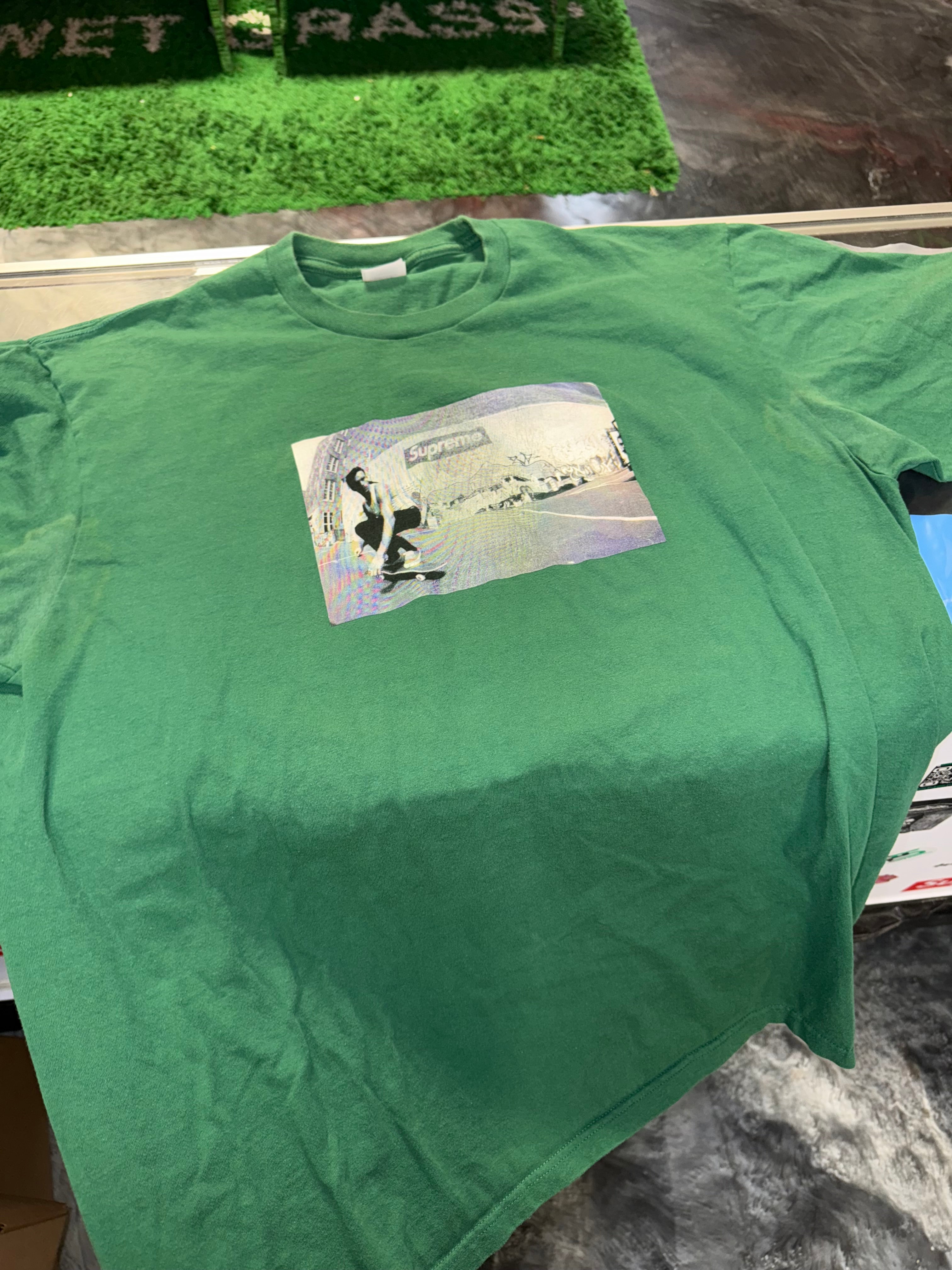 Size XL Supreme Dylan Logo Tee “Pine Green”