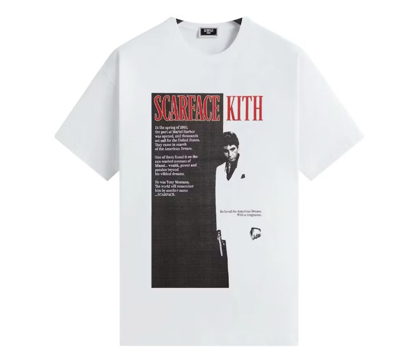 Size L Kith Scarface Film Poster Tee “White” Brand New