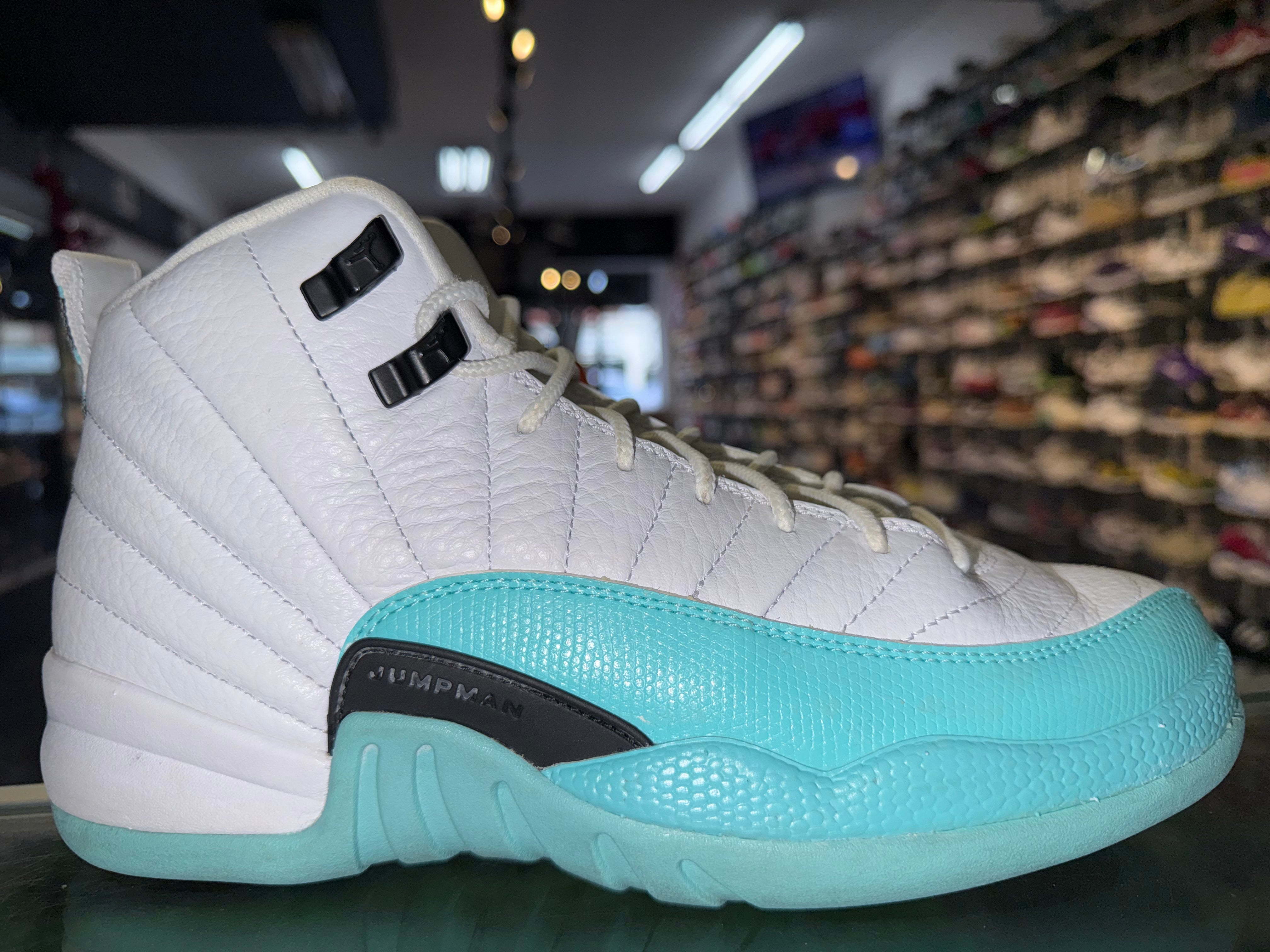 Size 6.5y Air Jordan 12 "Light Aqua"