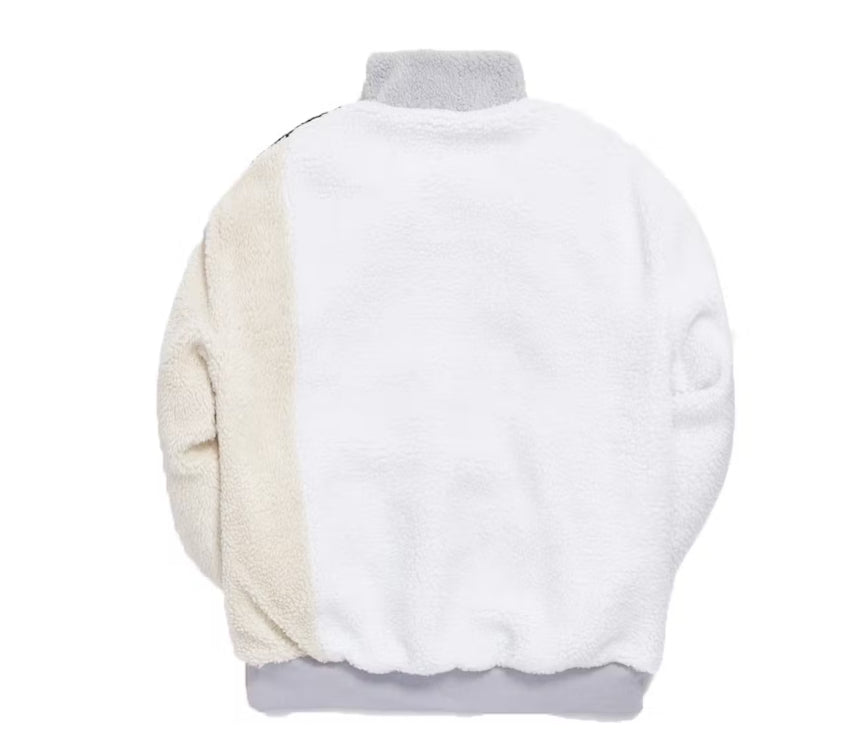 Size L Kith Initial K Sherpa Quarter-Zip “Grey/Multi” Brand New