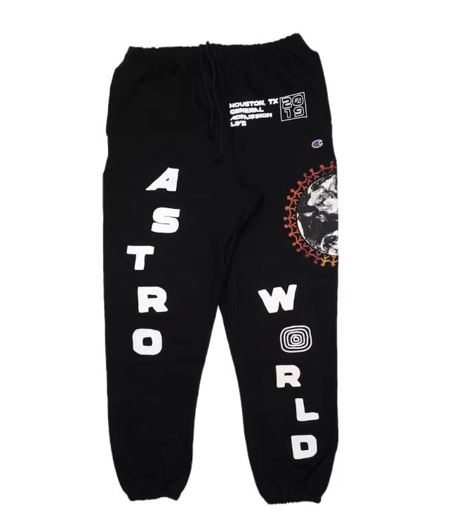 Size L Travis Scott x Champion Astroworld Sweatpants 2019 “Black”