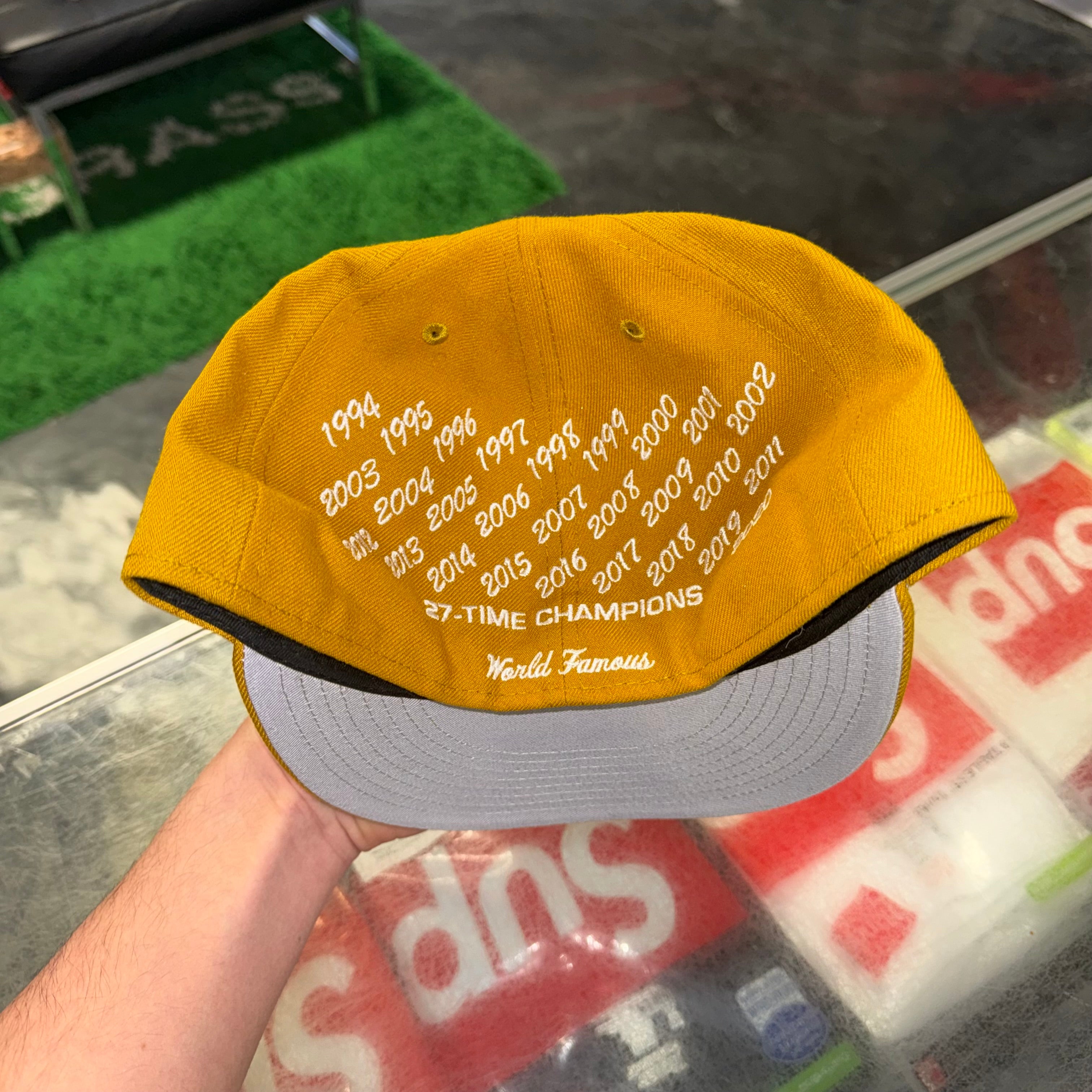 Size 7 3/8 Supreme Champions Fitted Hat “Wheat” Worn 1x