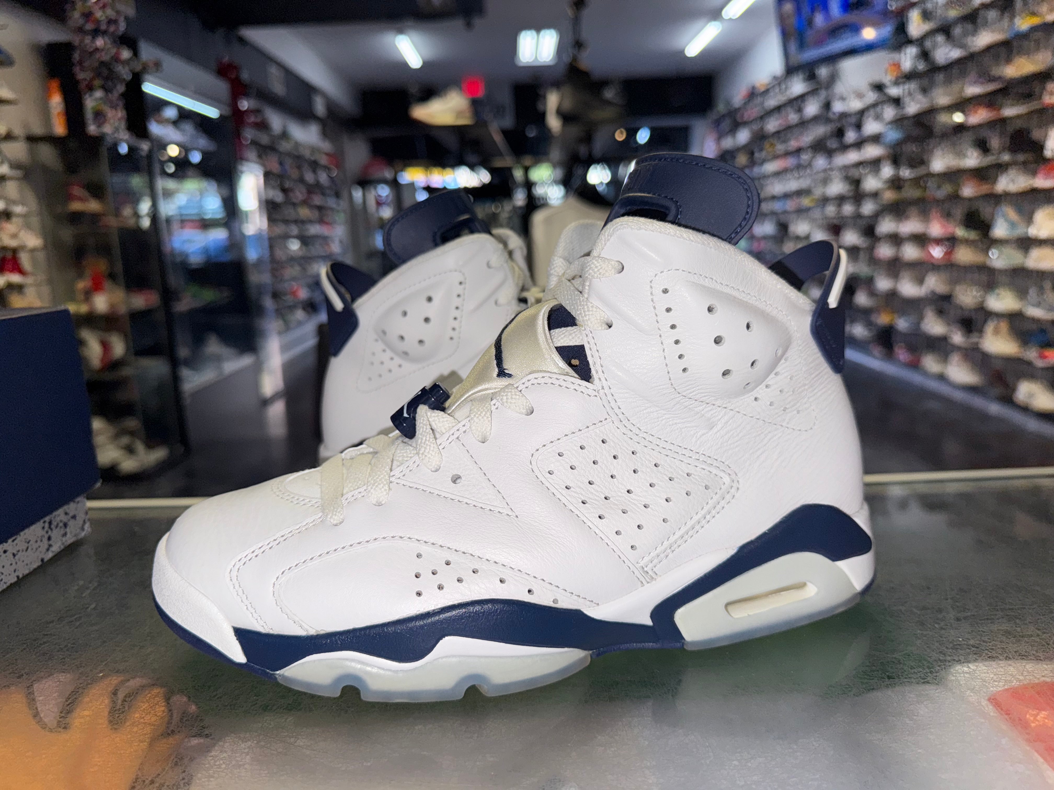 Size 9 Air Jordan 6 "Midnight Navy"