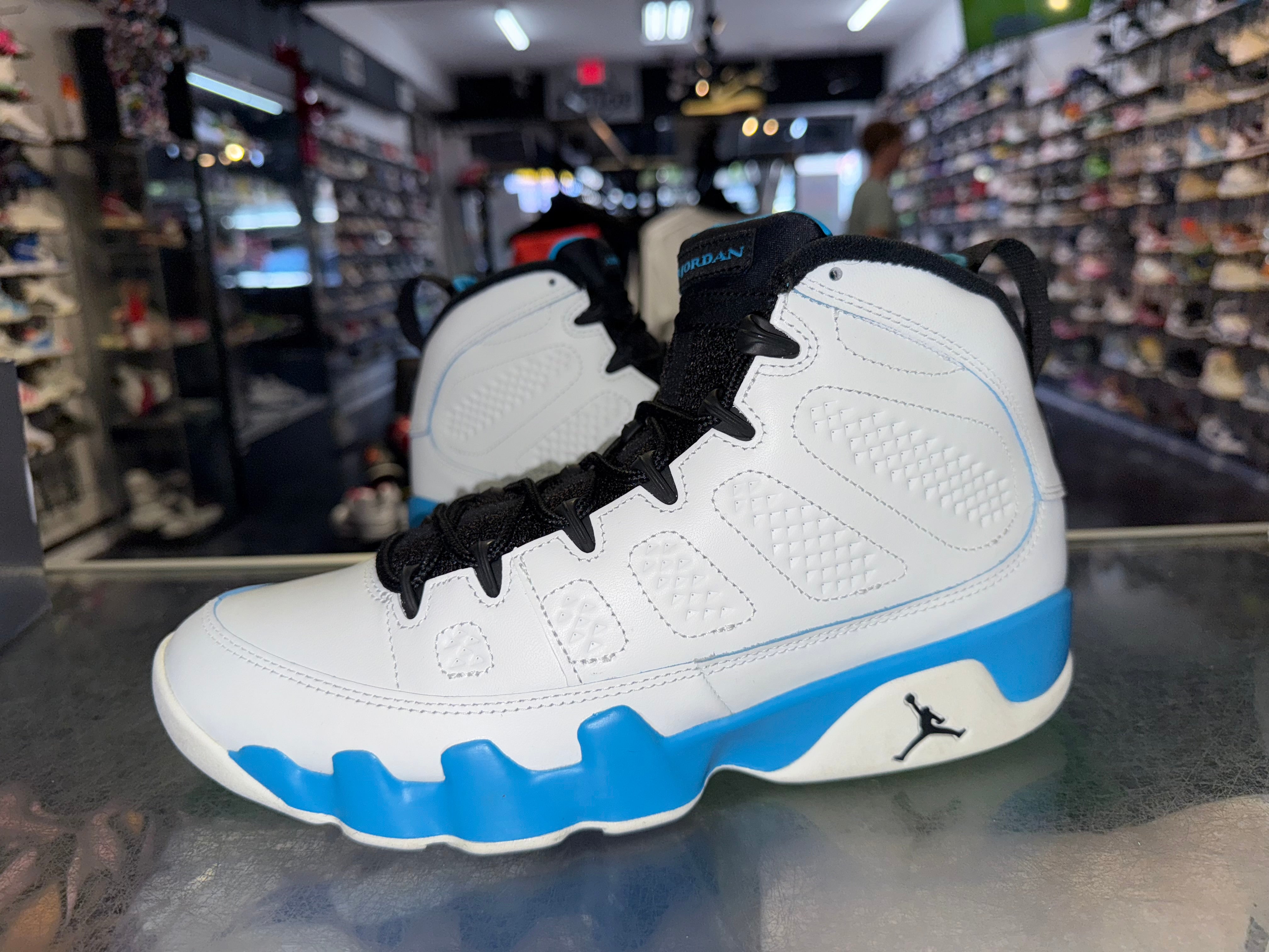 Size 9.5 Air Jordan 9 "Powder Blue"