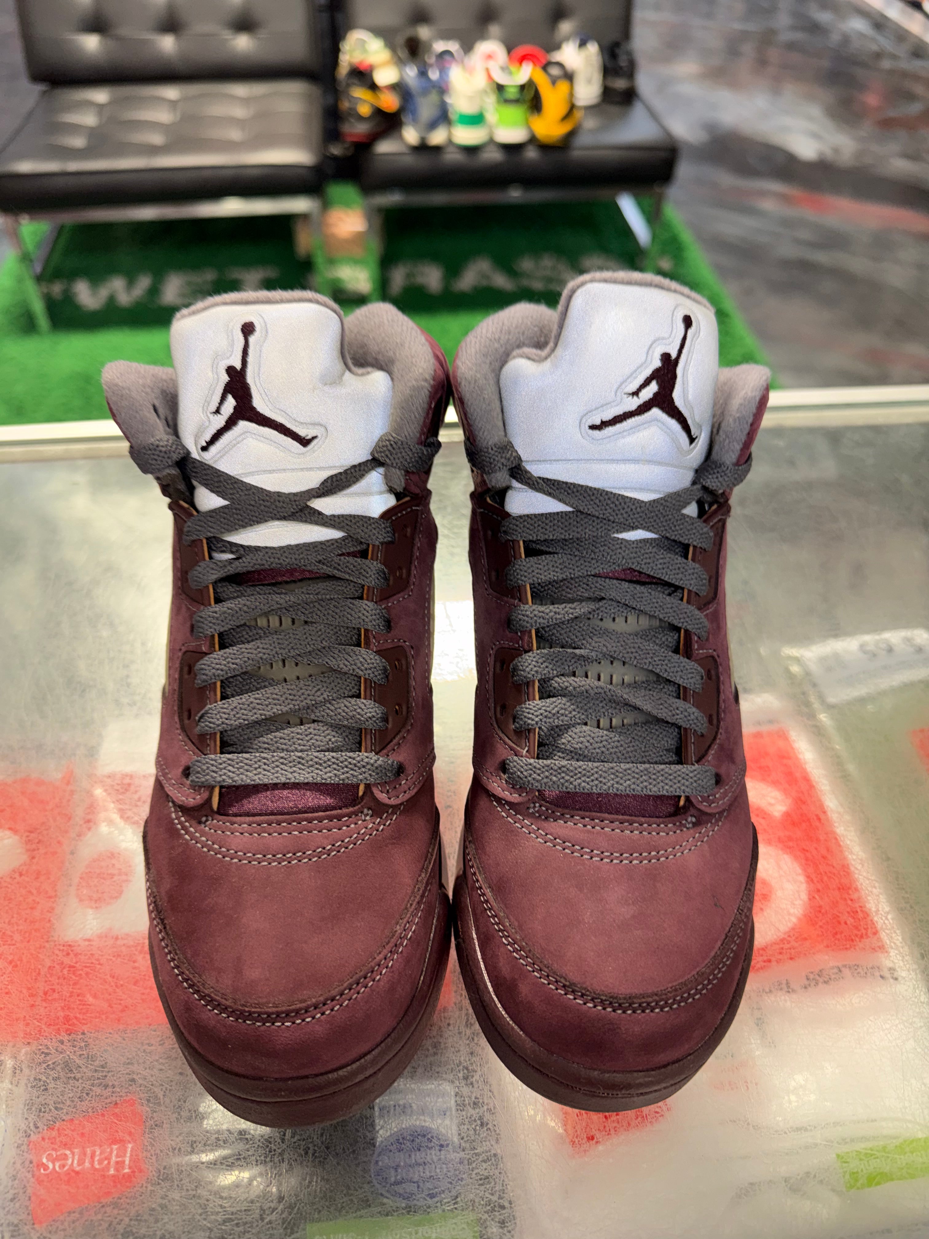 Size 4y Air Jordan 5 "Burgundy" Brand New