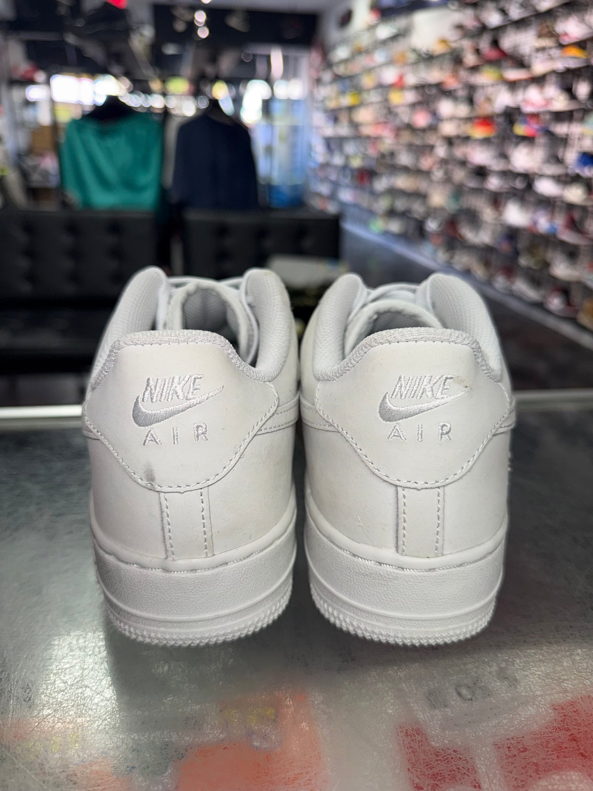 Nike Air Force 1 Summit White GS sneaker, pre-owned, size 7Y – view 6