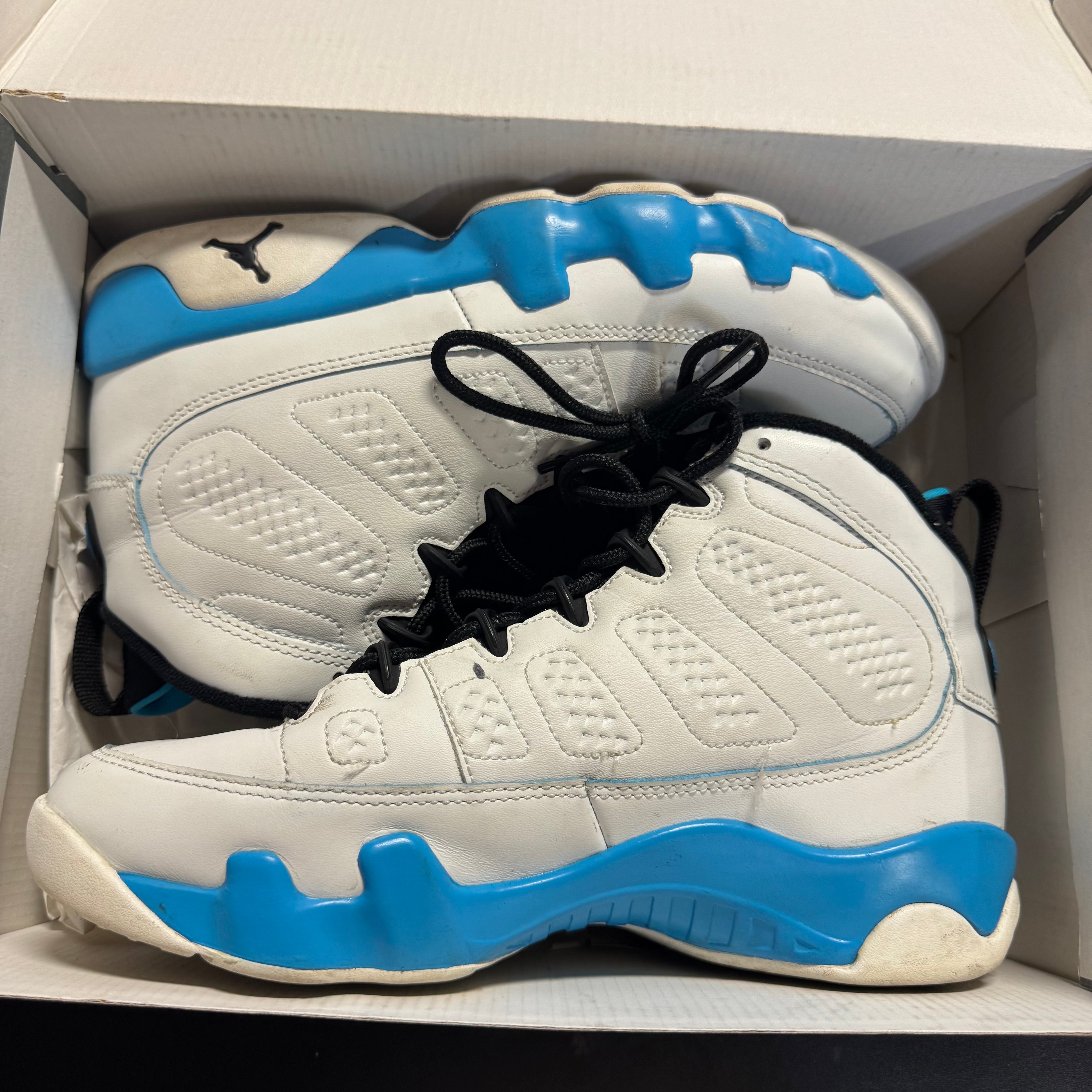 Size 7y Air Jordan 9 "Powder Blue"