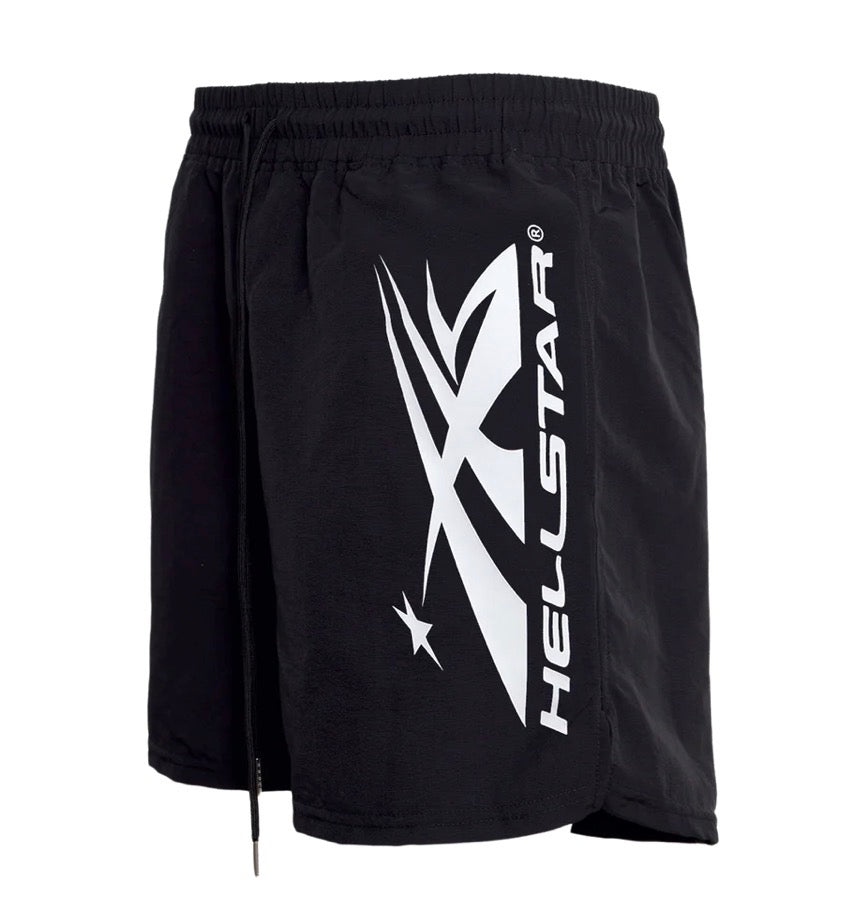 Size XS (Fits S) Hellstar Sports Nylon Shorts “Black/White” Worn 1x