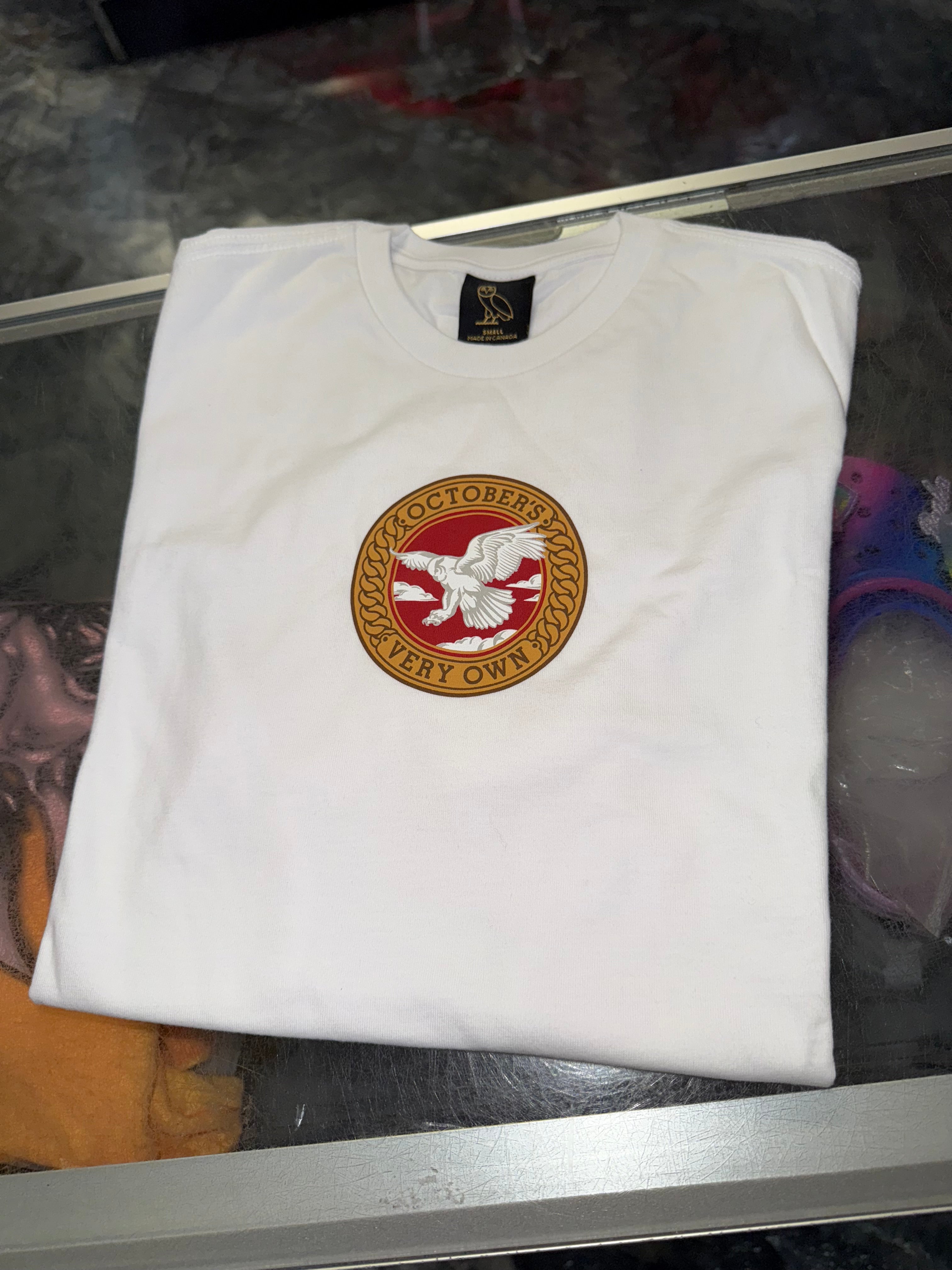 Size S OVO Center Logo Tee “White” Brand New