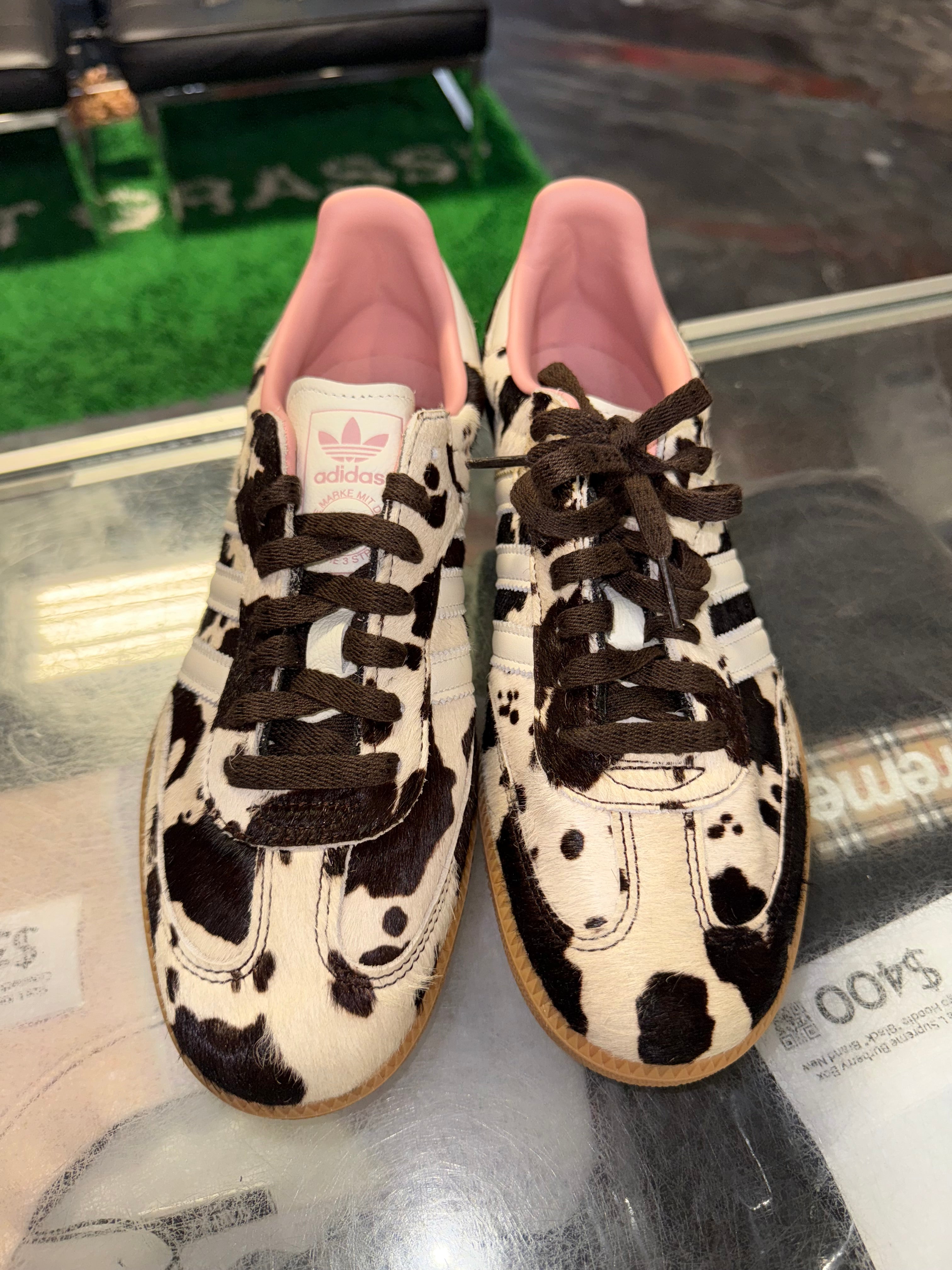 Size 9.5 (10.5W) Adidas Samba OG “Cow Print” Brand New