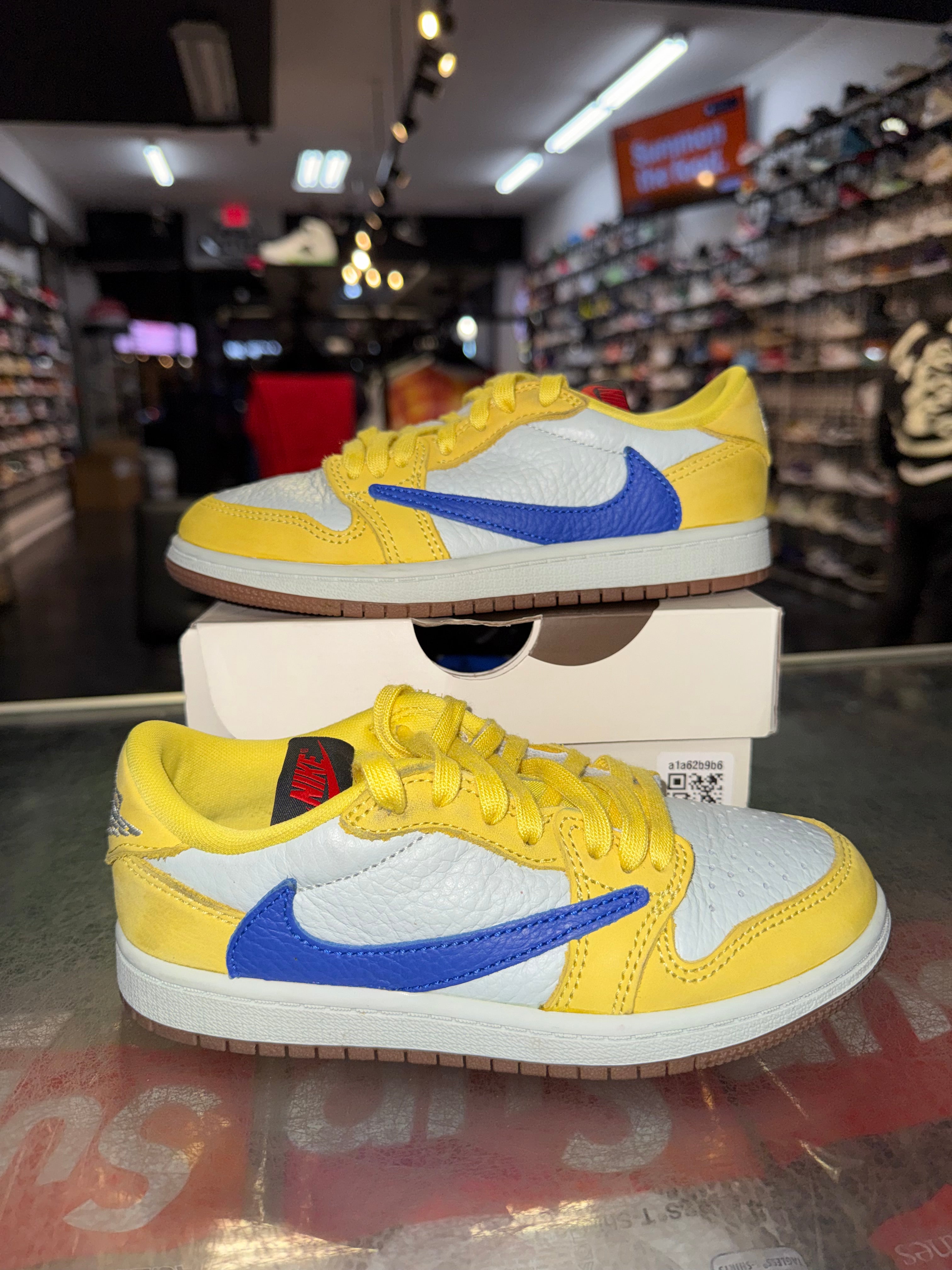 Size 13c Air Jordan 1 Travis Scott Canary" (PS)
