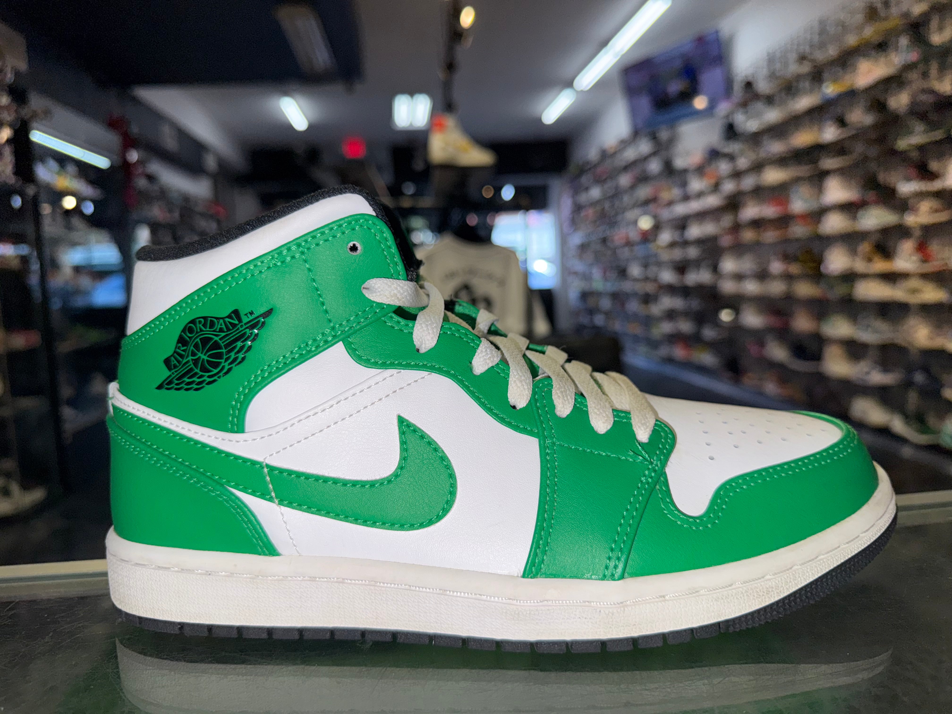 Size 8 Air Jordan 1 Mid "Lucky Green"