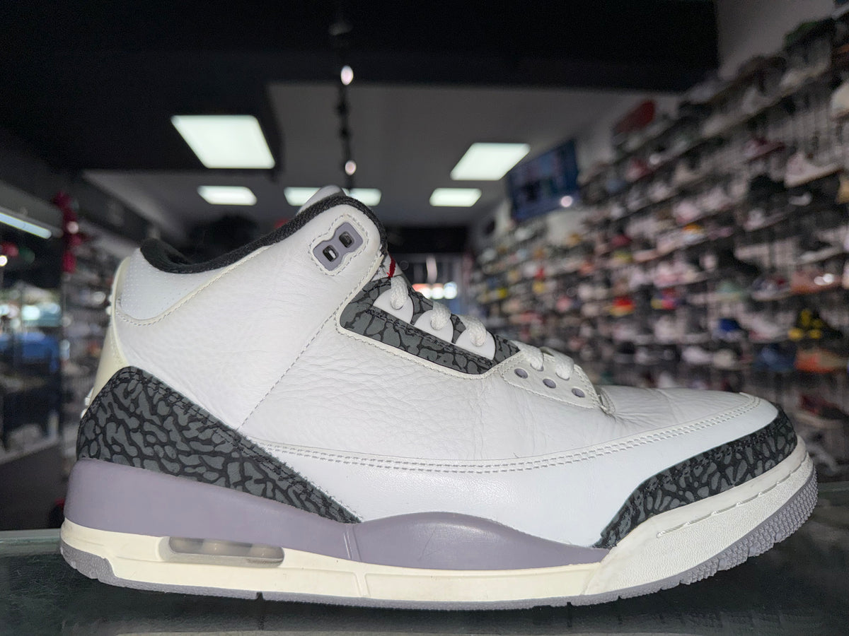 Air Jordan 3 Cement Grey sneaker, pre-owned, size 11.5