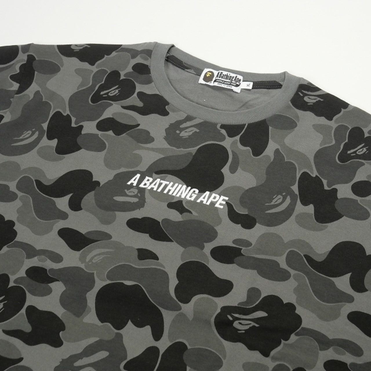 Size L A Bathing Ape BAPE T-Shirt "Grey Camo"