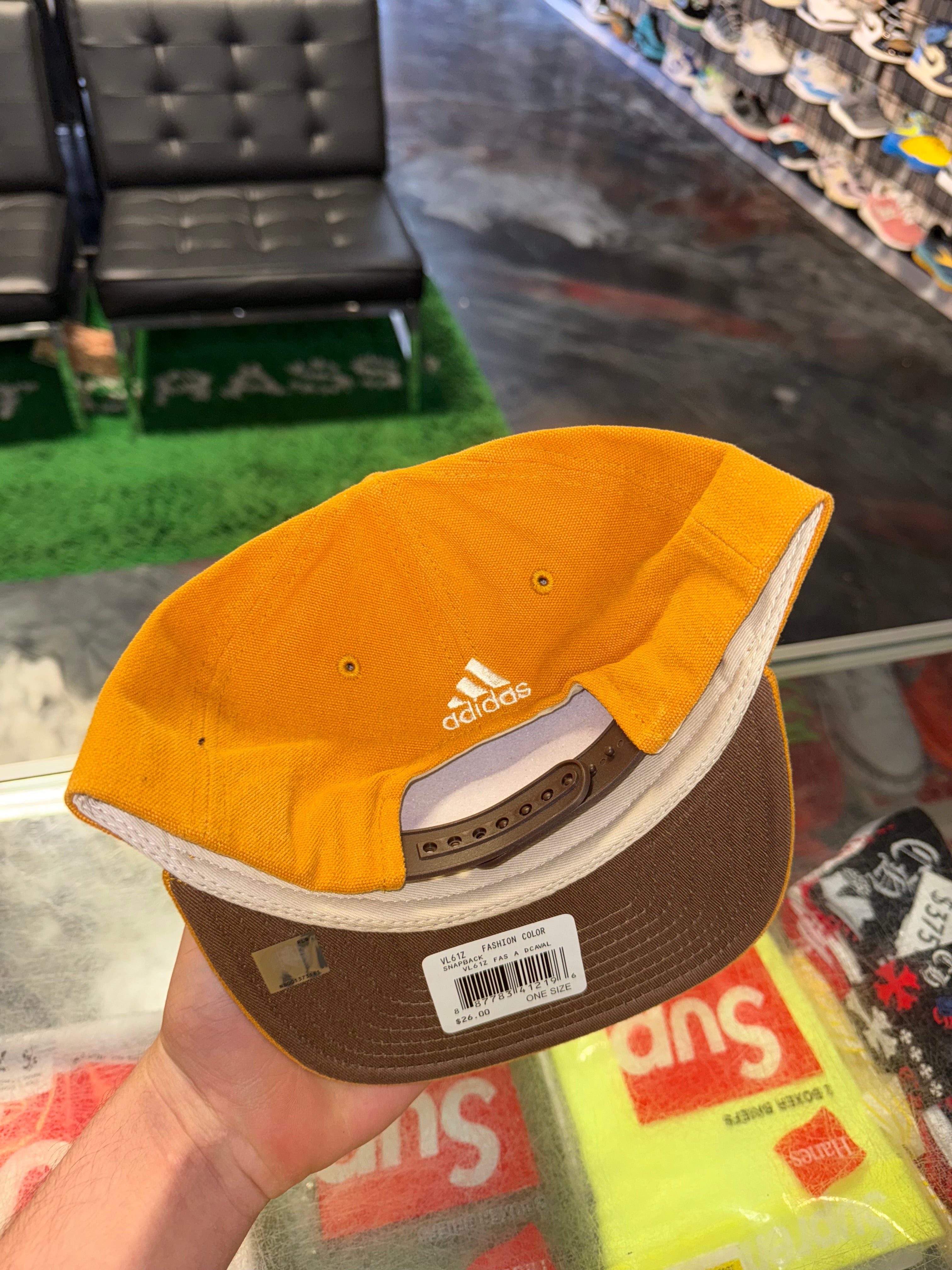 Size OS Adidas NBA SnapBack Hat “Cavaliers Wheat” Brand New