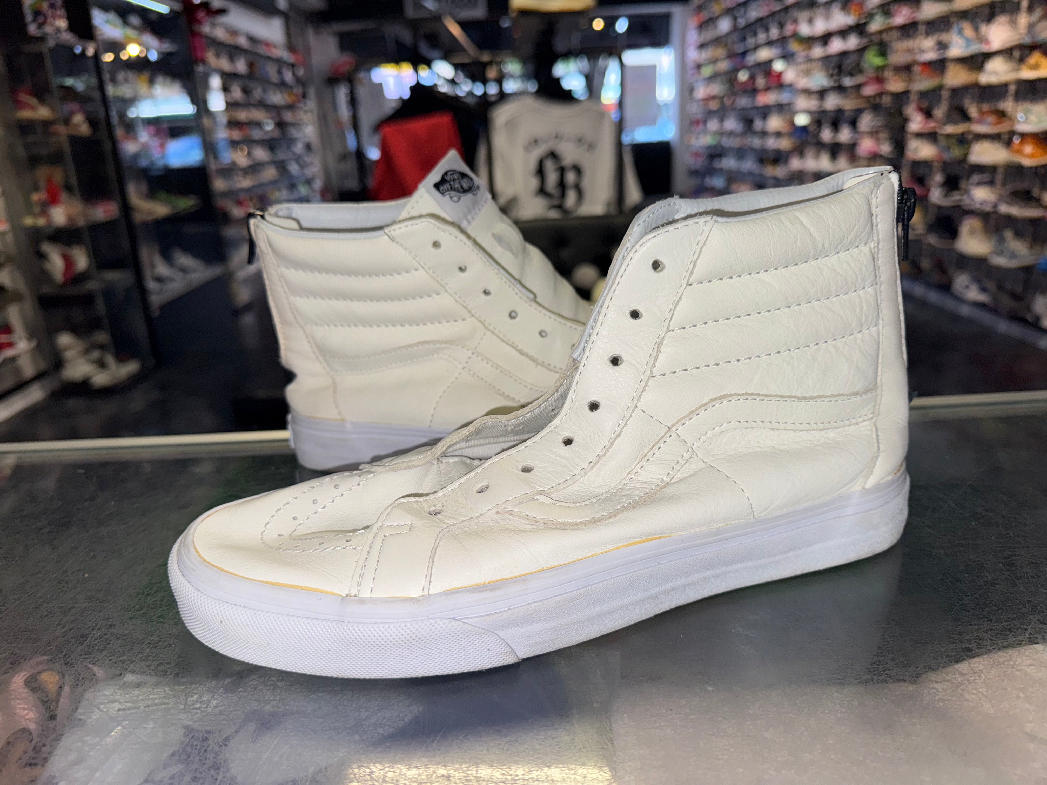 Size 10 Vans Zipper High "White" - NB FREE