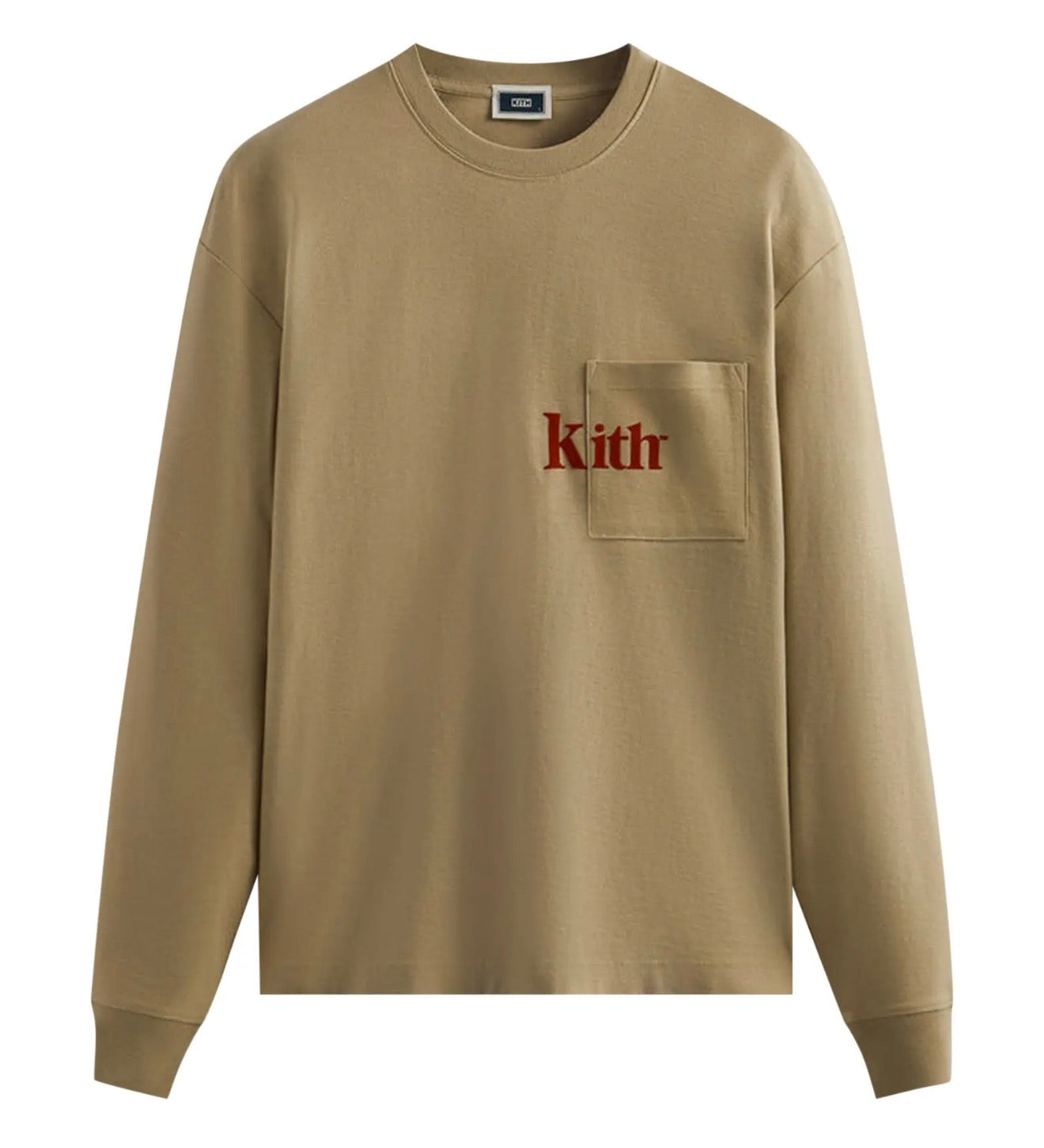Size XL Kith Quinn Long Sleeve “Brown/Red”
