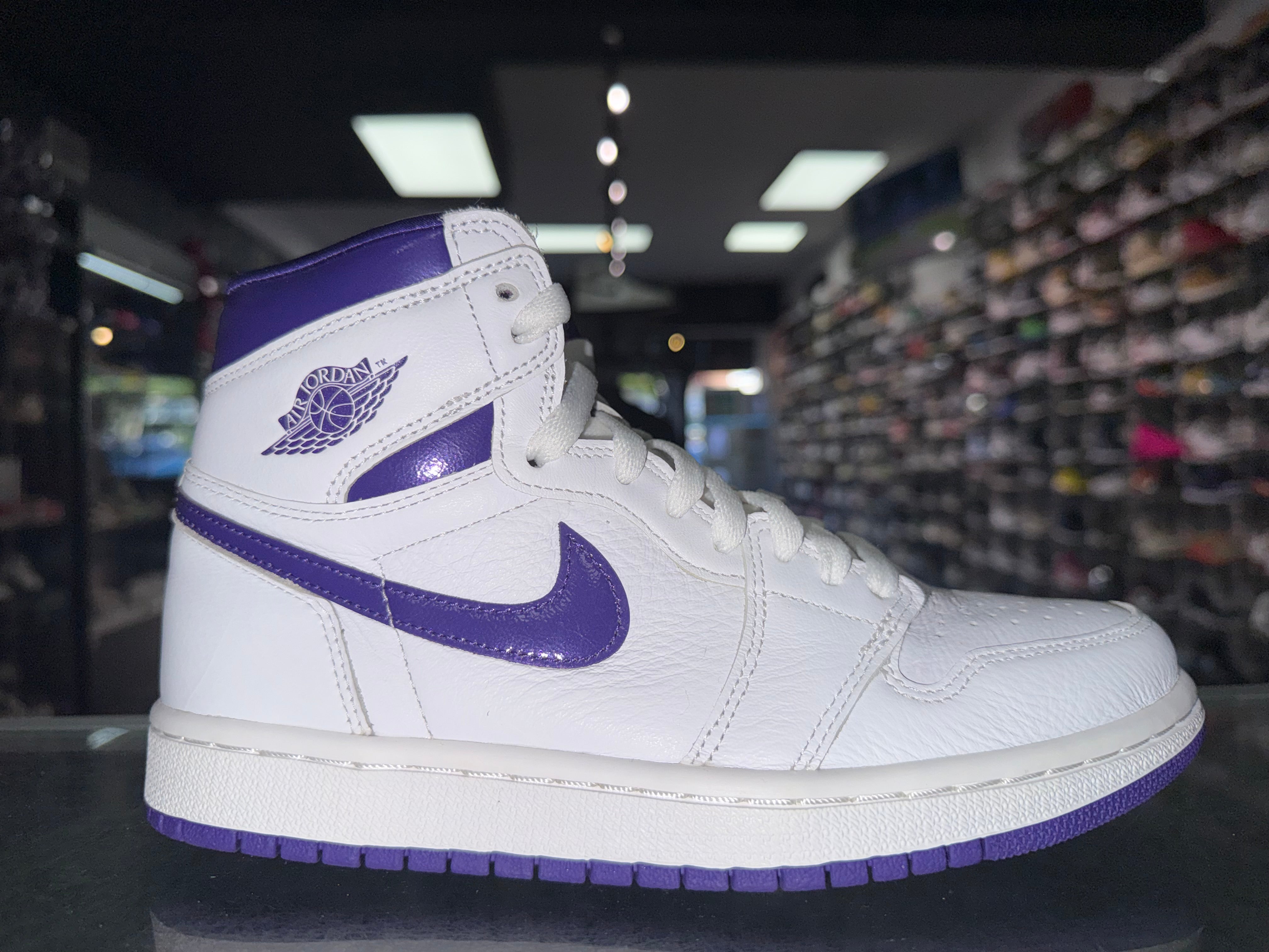 Size 5 (6.5W) Air Jordan 1 "Court Purple"