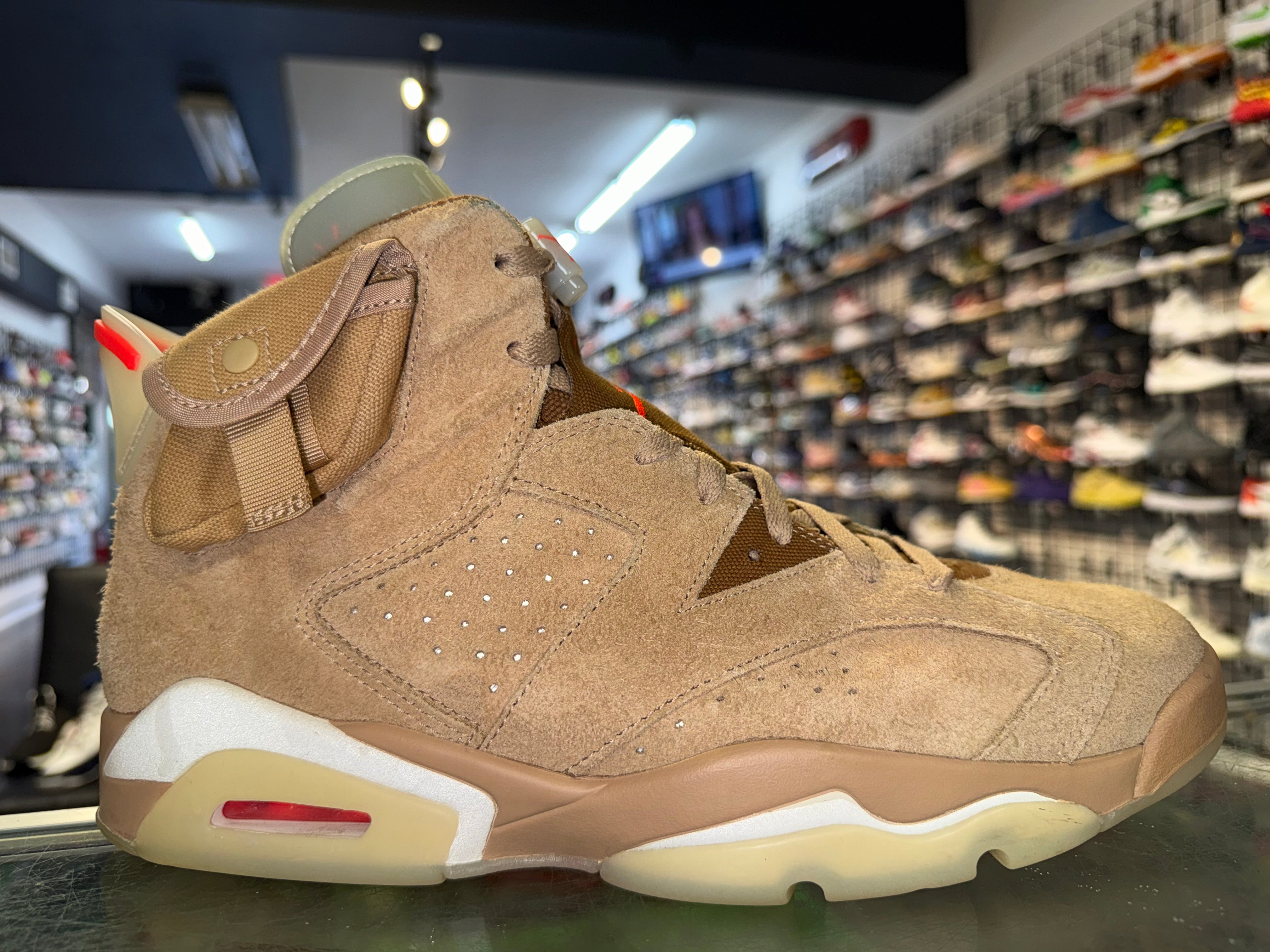 Size 11 Air Jordan 6 Travis Scott "British Khaki"