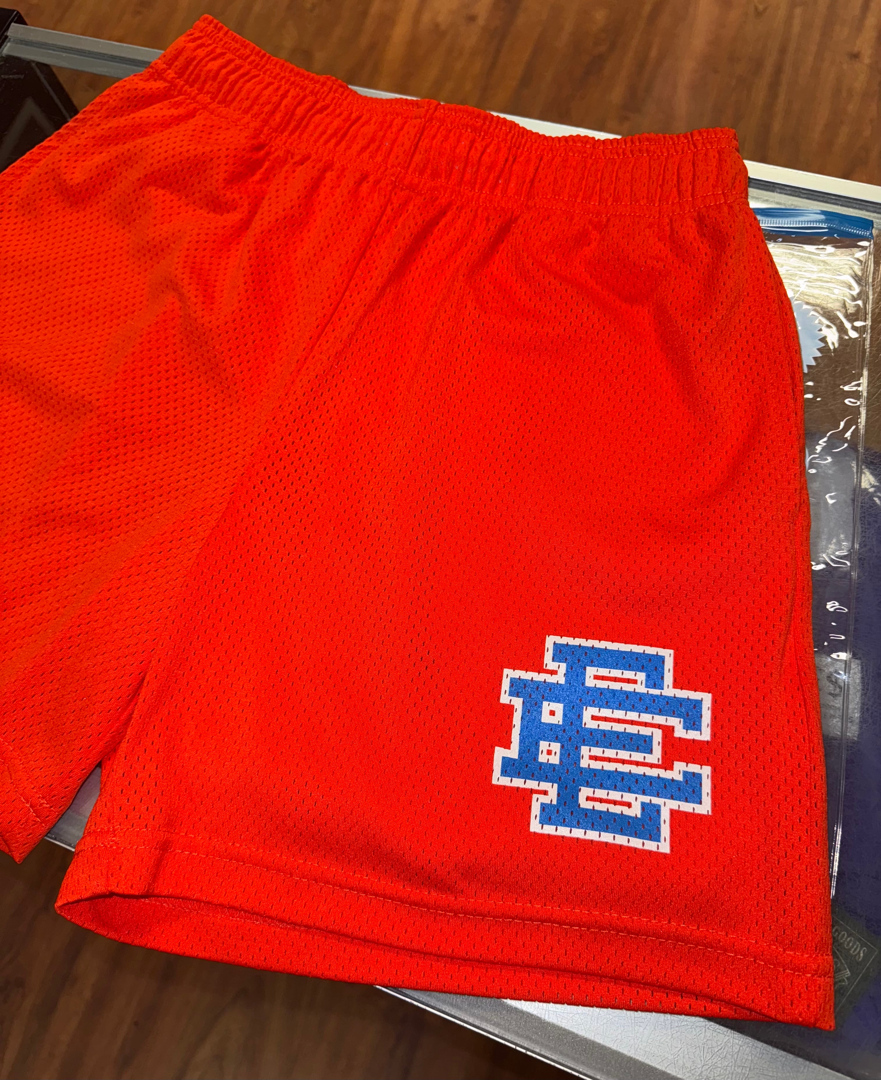 Size M Eric Emanuel EE Shorts “Orange/Blue” Brand New