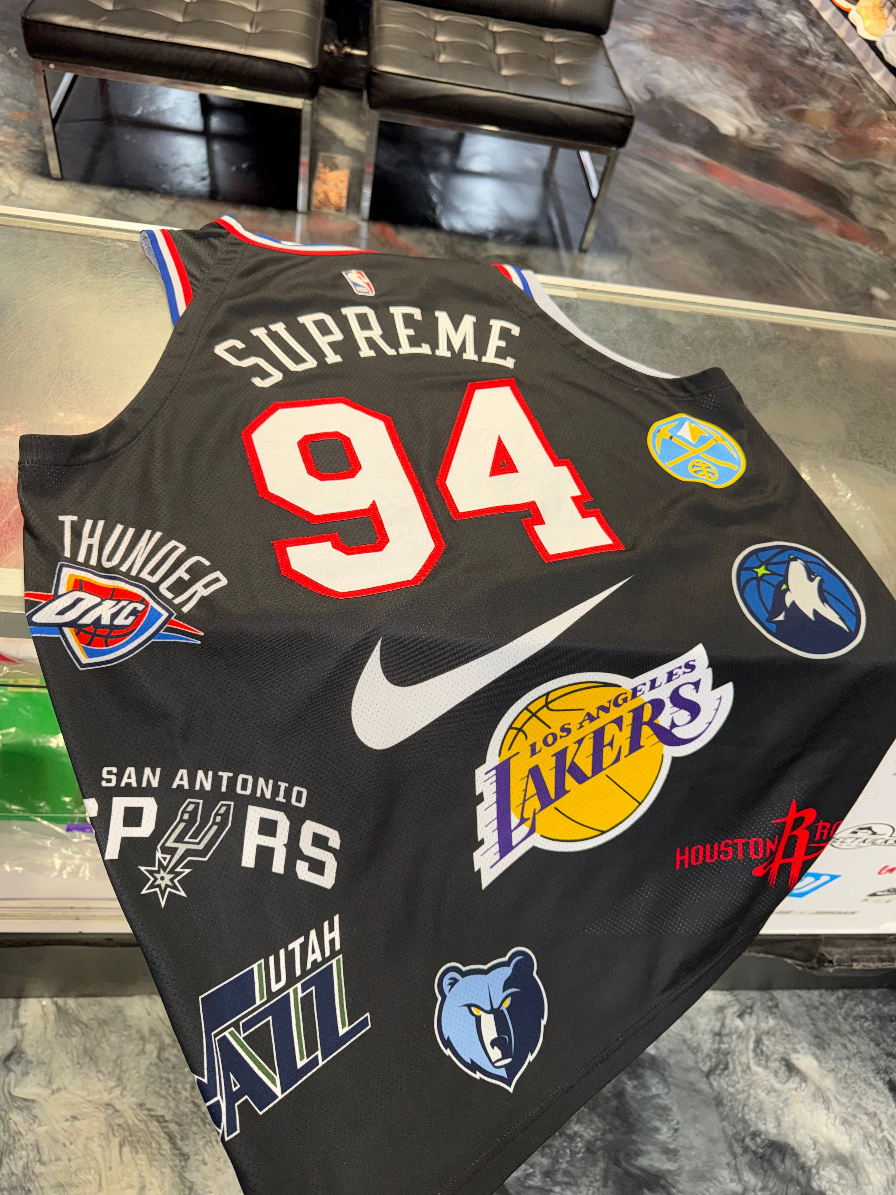 Size XL Supreme x Nike/NBA Teams Jersey “Black” – Direct Kicks