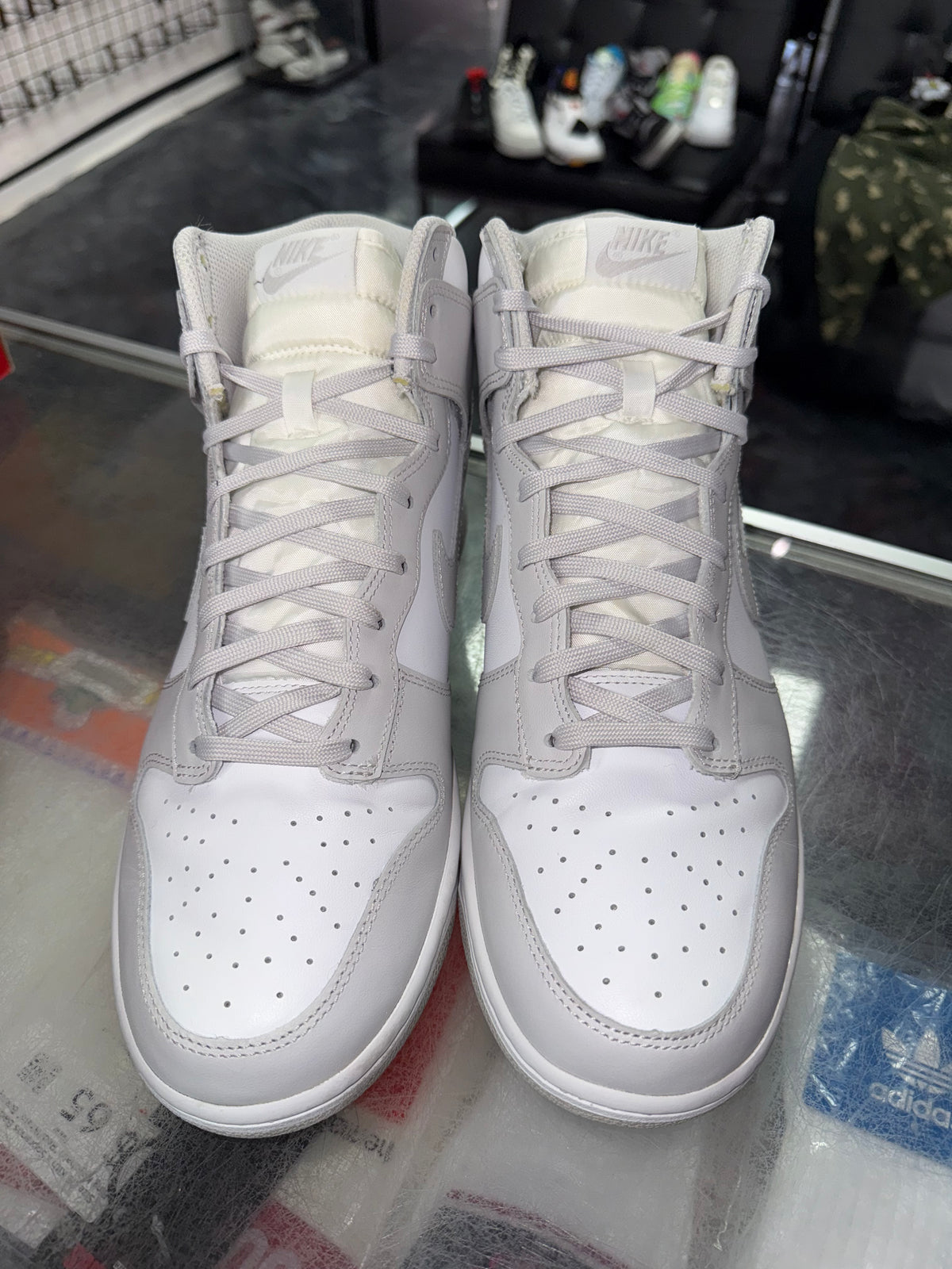 Nike Dunk High White Vast Grey sneaker, pre-owned, size 11 – view 5