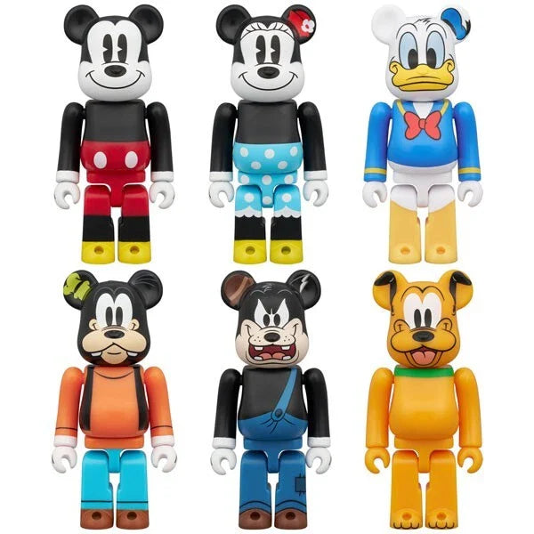 One (1x) BE@RBRICK Mickey & Friends 100%