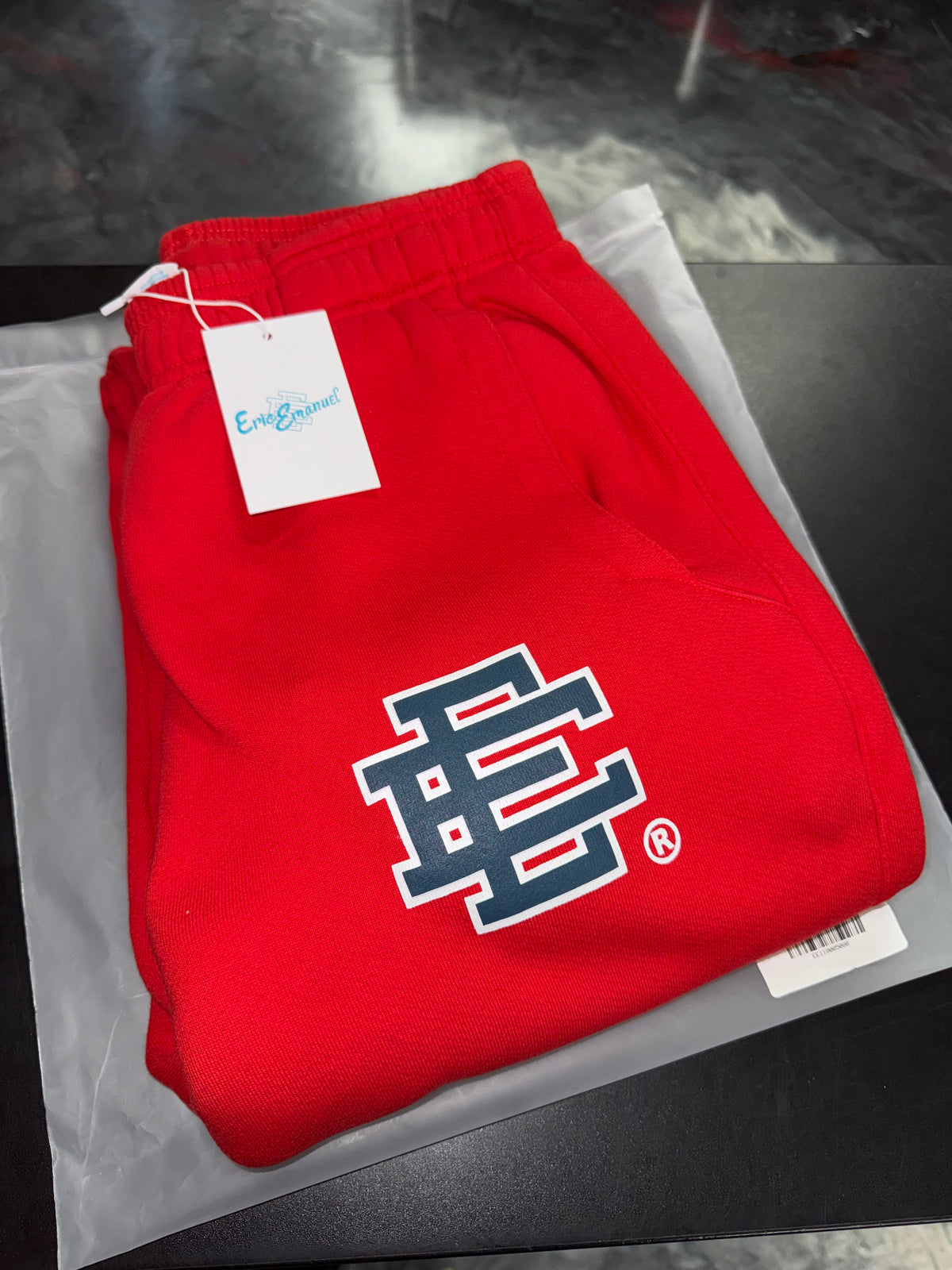 Size M Eric Emanuel EE Sweatpants “Red/Navy” Brand New